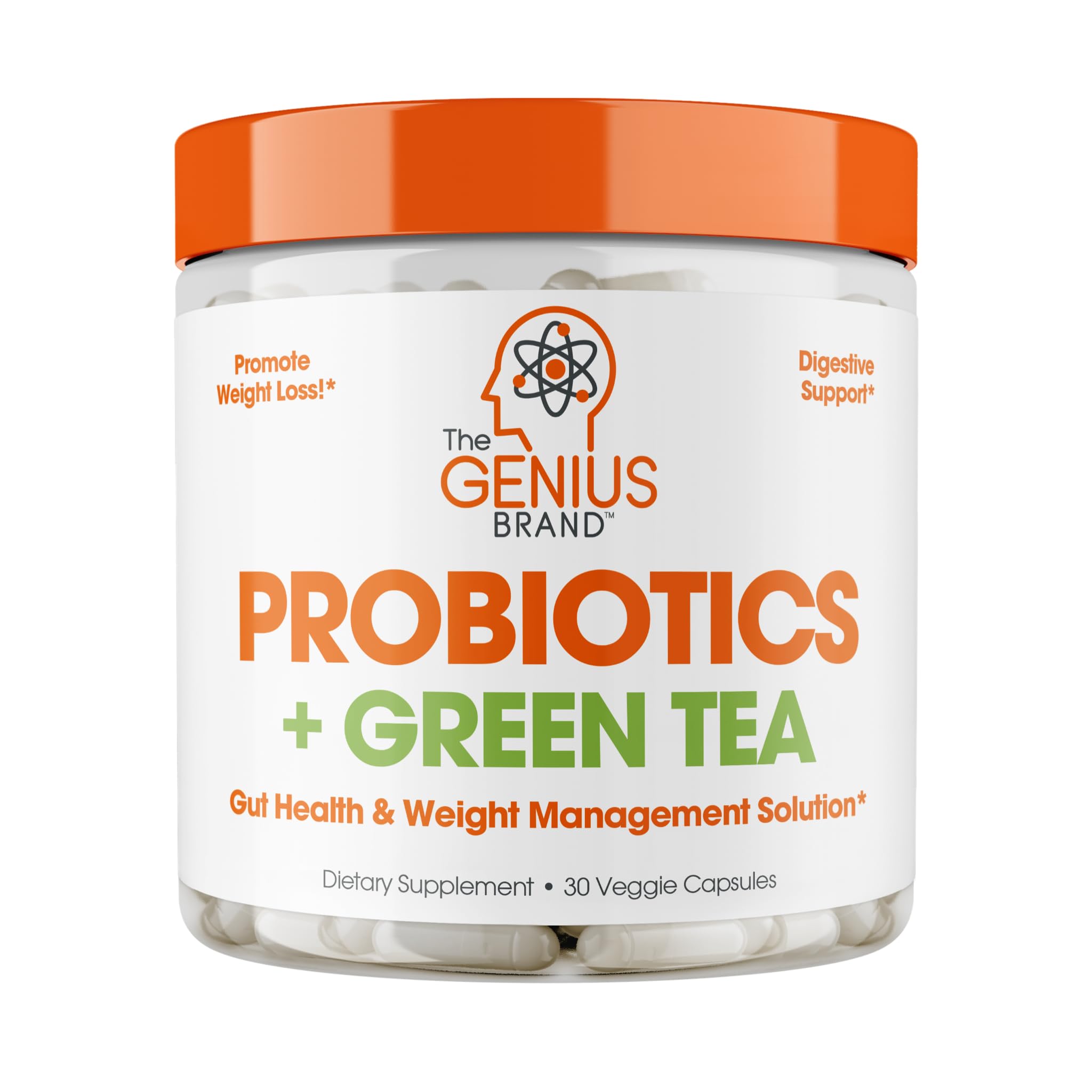 Genius Probiotics for Weight Loss with Green Tea Extract - Fat Burner Supplement & Digestive The Genius Brand Au supplements