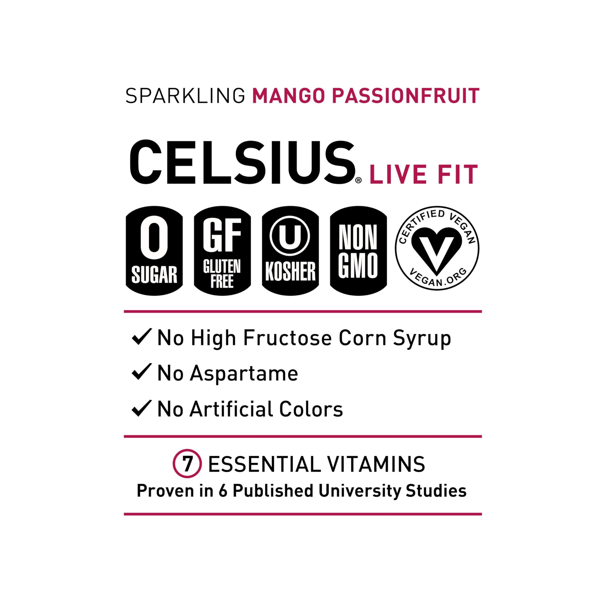 CELSIUS Sparkling Mango Passionfruit, Functional Essential Energy Drink 12 Fl Oz CELSIUS Au supplements