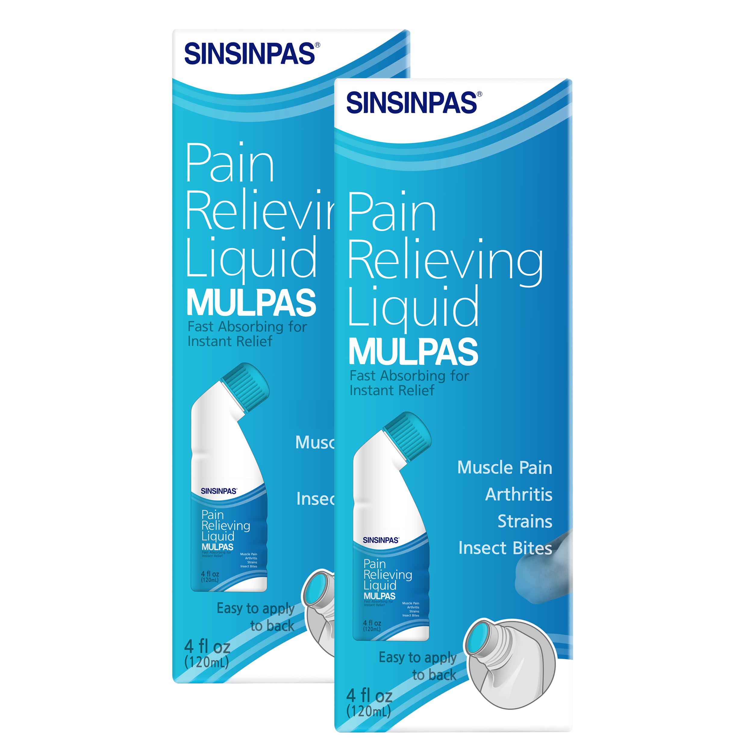 SINSINPAS Pain Relieving Liquid - MULPAS 2 Pack (Total 8 fl oz) SINSINPAS Au supplements
