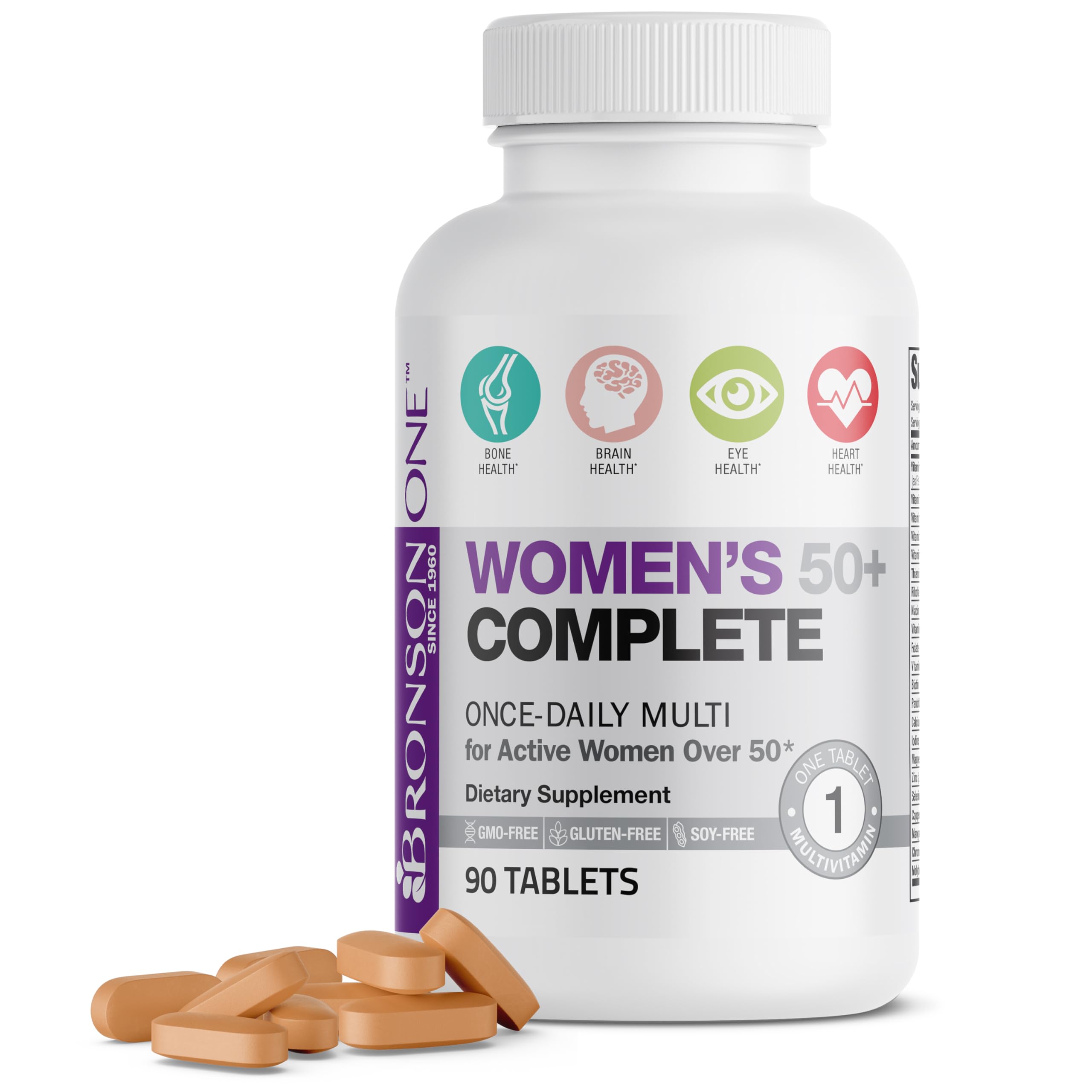 Bronson ONE Daily Women’s 50+ Complete Multivitamin Multimineral, 90 Tablets Bronson Au supplements
