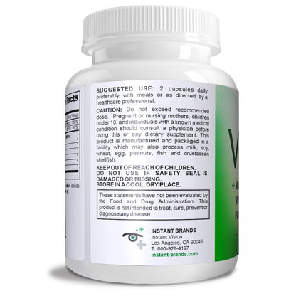Vision Complete Natural Eye Support Formula Maximum Strength Vision Support Blend of Lutein in One Daily Vision Supplement. Instant BrandsAu supplements