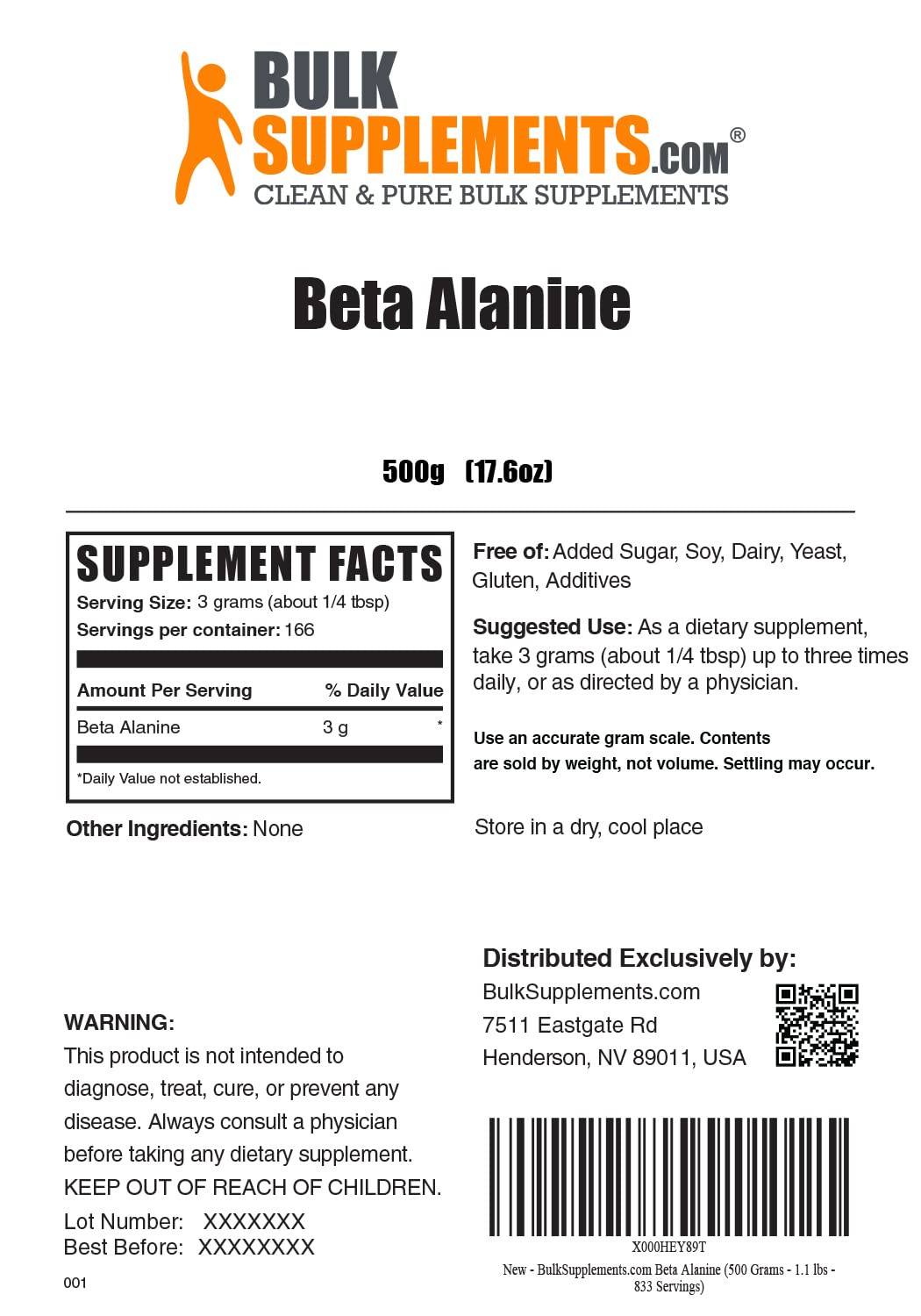 BULKSUPPLEMENTS.COM Beta Alanine 500g & L-Citrulline 500g Bundle BULKSUPPLEMENTS.COM Au supplements