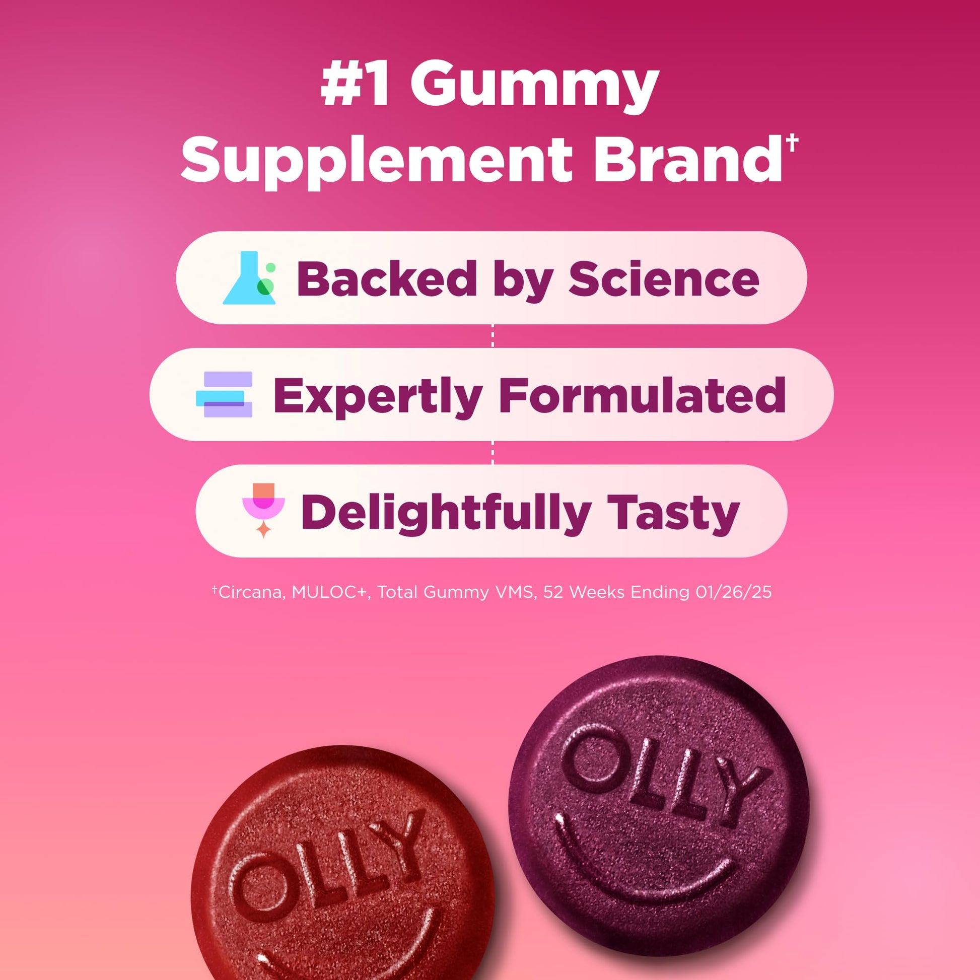 OLLY Women's Multivitamin Gummy, Vitamins A, D, C, E, Biotin, Folic Acid, Adult Chewable Vitamin, Berry Flavor OLLY Au supplements
