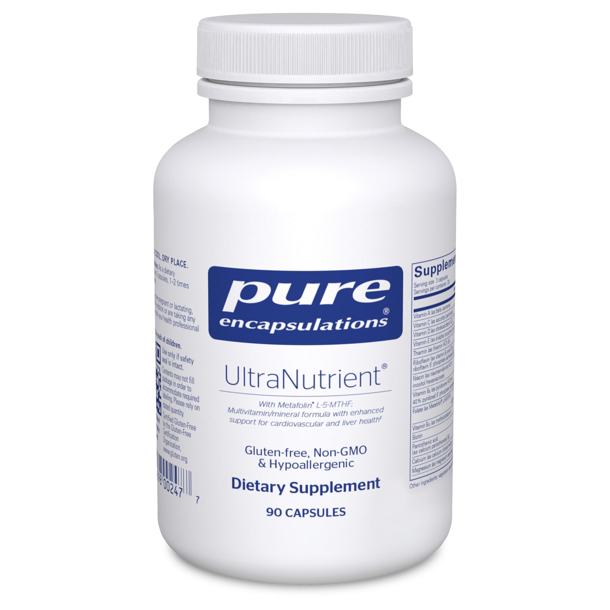 Pure Encapsulations UltraNutrient - Minerals & Multivitamins - Supports Liver & Heart Health* - Supplement for Antioxidants - with Vitamin C, CoQ10 - Non-GMO * Gluten-Free - 90 Capsules Pure Encapsulations Au supplements