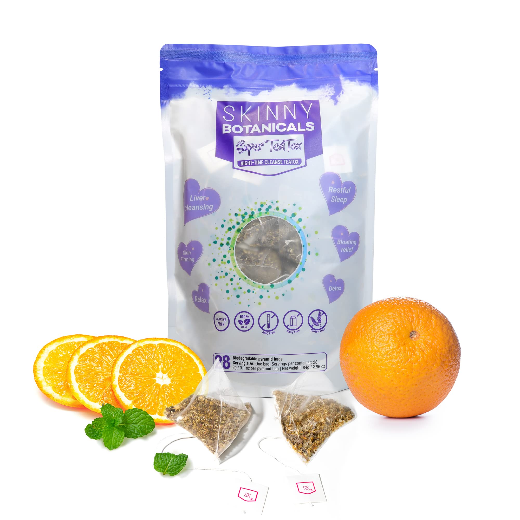 Skinny Botanicals Evening Detox Tea for Body Cleanse All Natural - Laxative-Free Skinny Botanicals Au supplements