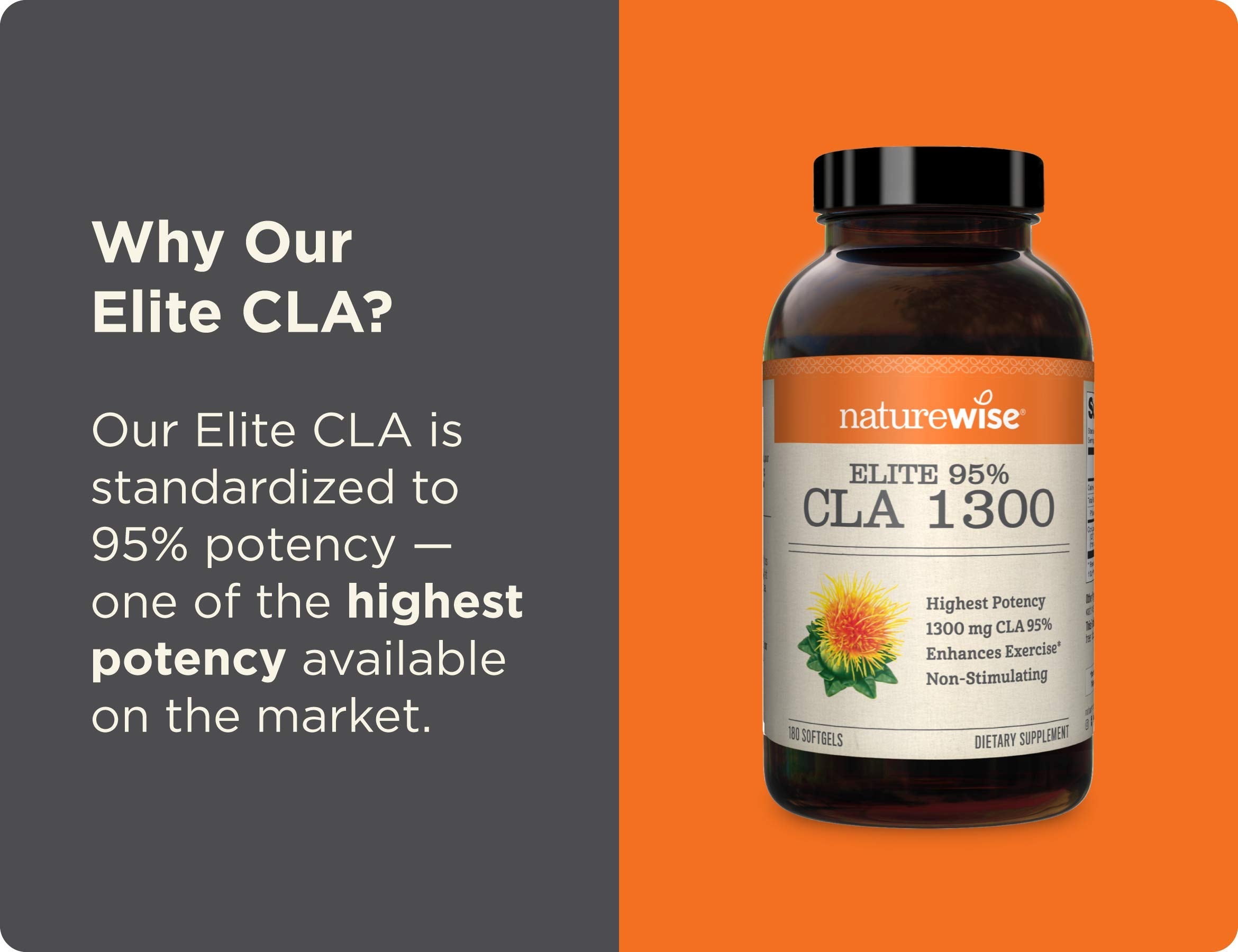 NatureWise Elite CLA 1300 Maximum Potency, 95% CLA Safflower Oil Workout Supplement NatureWise Au supplements