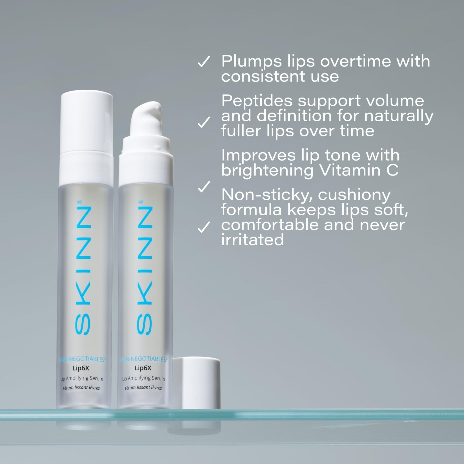 SKINN Lip Amplifying Serum, Lip6X with Peptides - Deep Moisturizing Serum Plumps, Hydrates & Smooths Lips & Boosts Collagen Production - Lip Care Products for Women SKINN Au supplements