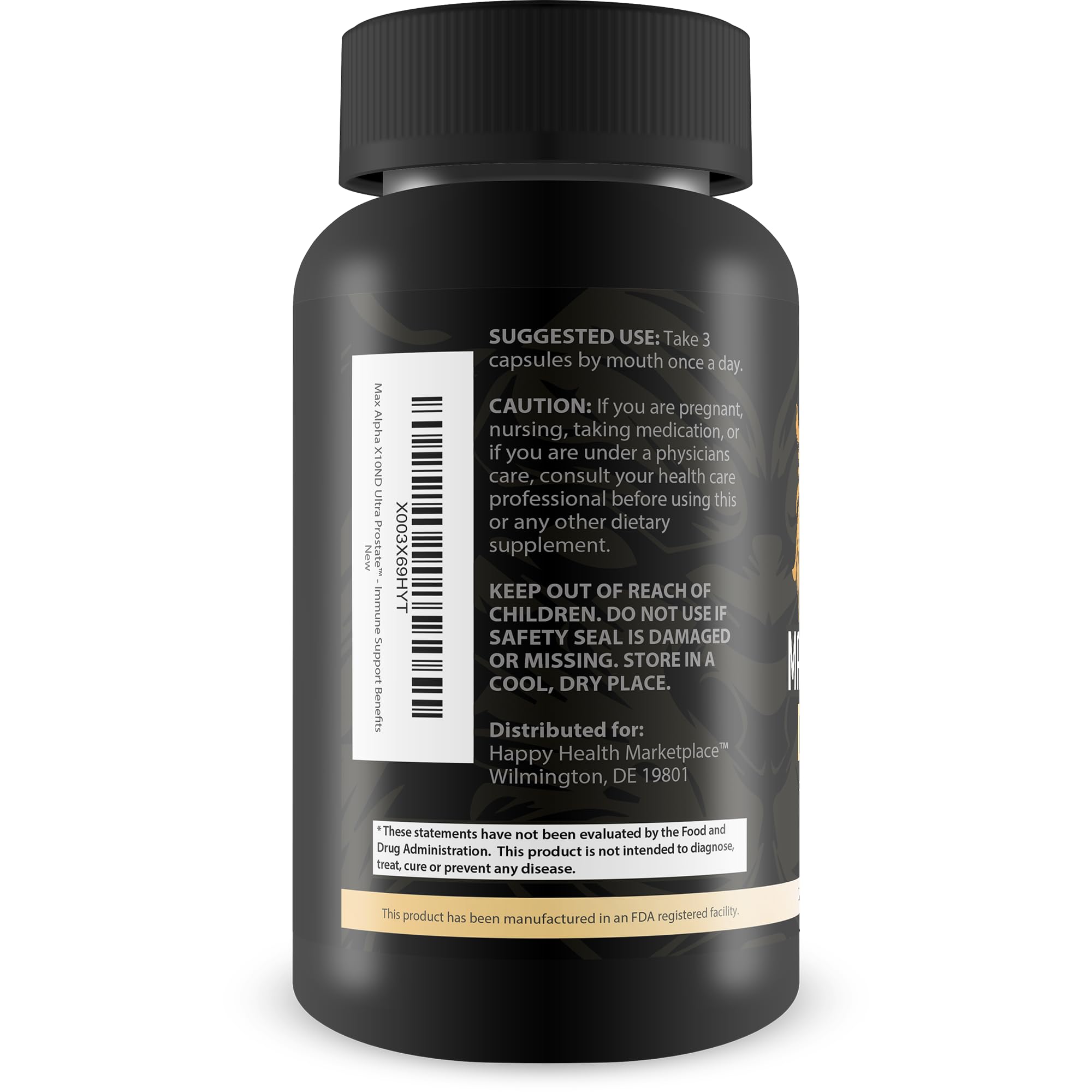 Max Alpha X10ND Ultra Prostate - T Prostate Support for Men - Promote Energy & Endurance - Blood Flow Support for Prostate Health with Vitamin D, Ginseng, Green Tea, & Zinc - Immune Support Benefits Happy Health Marketplace Au supplements