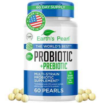 Earth's Pearl Probiotics for Women & Men & Kids - Pearl-Shaped Probiotic & Prebiotics with BIO-Tract®, 4 Billion CFU, Gut Health Support (60-Day Supply) Earth's Pearl Au supplements