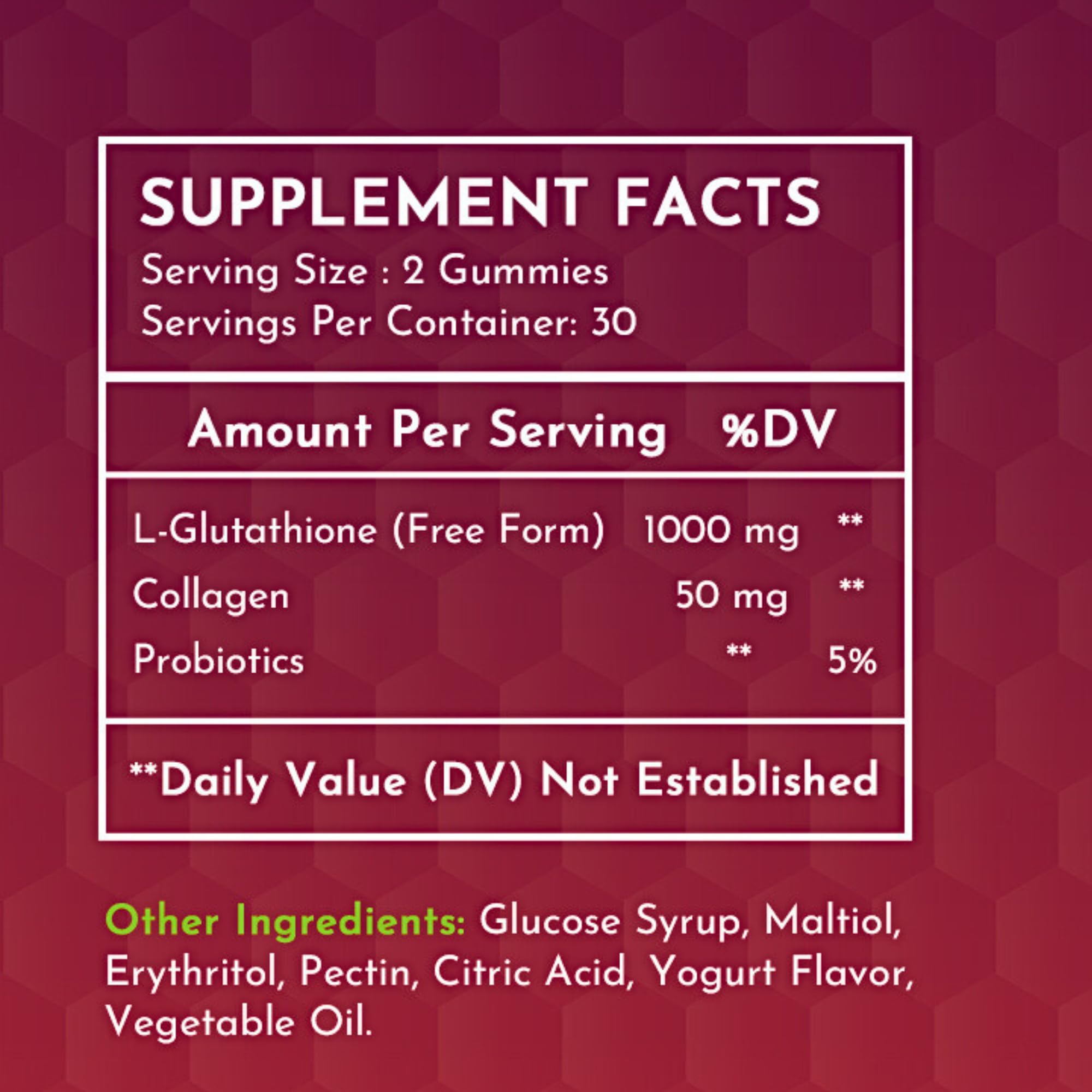 2 Pack Glutathione Gummies | with Marine Collagen | 1050mg per Serving | Antioxidant Support Sunshyne Au supplements