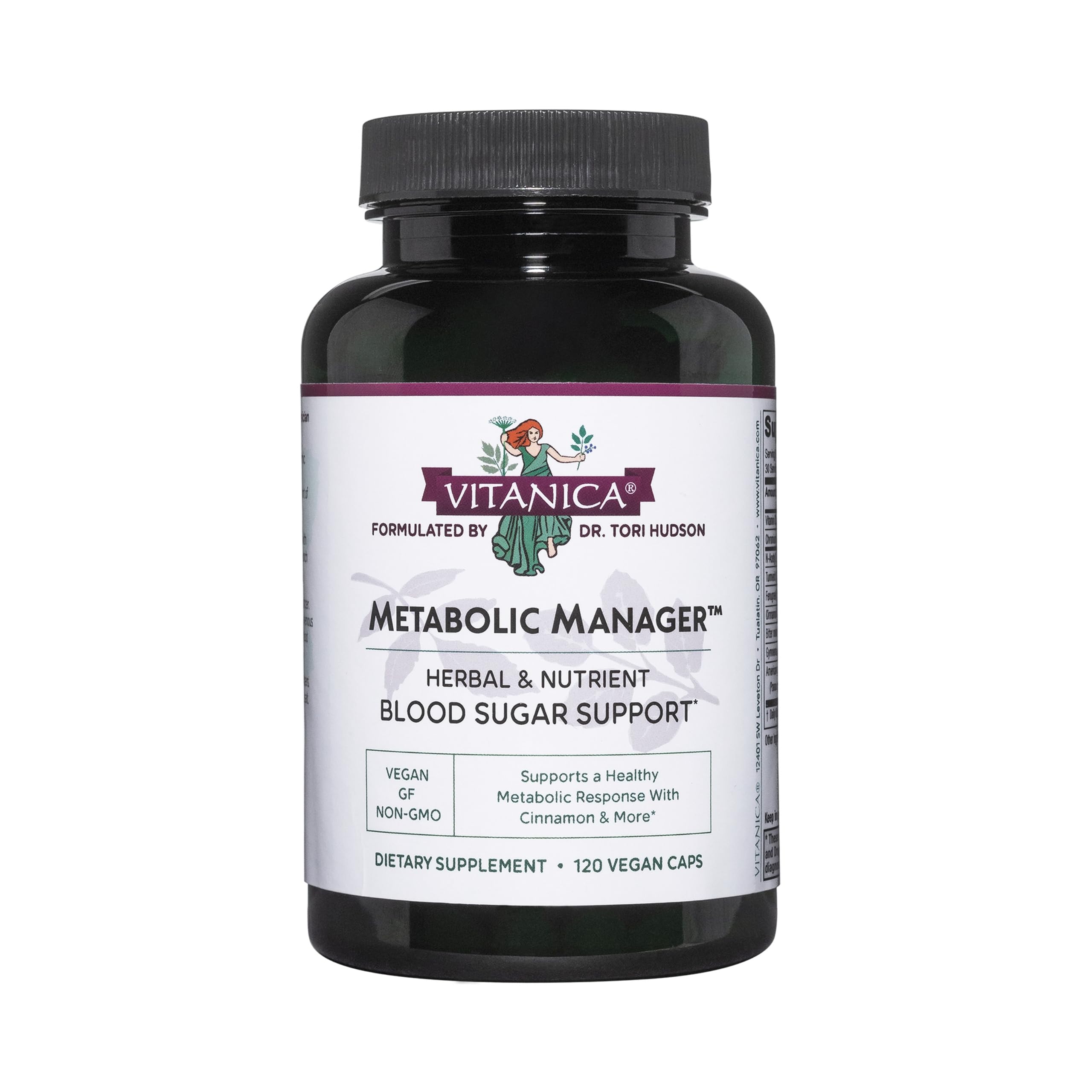 Vitanica Metabolic Manager - Herbal Supplement to Support Healthy Metabolic Response - Dietary Supplement with Vitamin D - Vegan Antioxidant Supplement - 120 Capsules Vitanica Au supplements