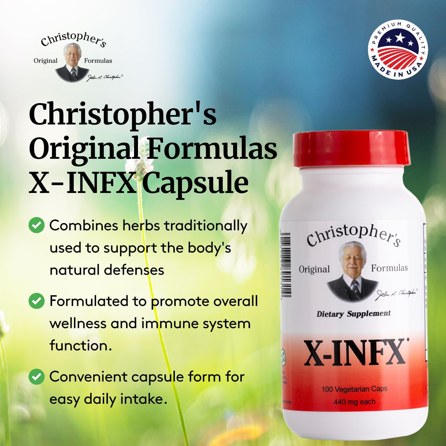 Christopher's Original Formulas X-INFX Formula, Natural Immune Support, 100 Caps Christopher's Original Formulas Au supplements