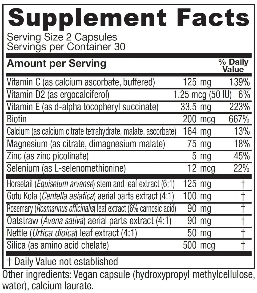 Vitanica, Luminous, Hair, Skin and Nail Support, Vegan, 60 Capsules Vitanica Au supplements