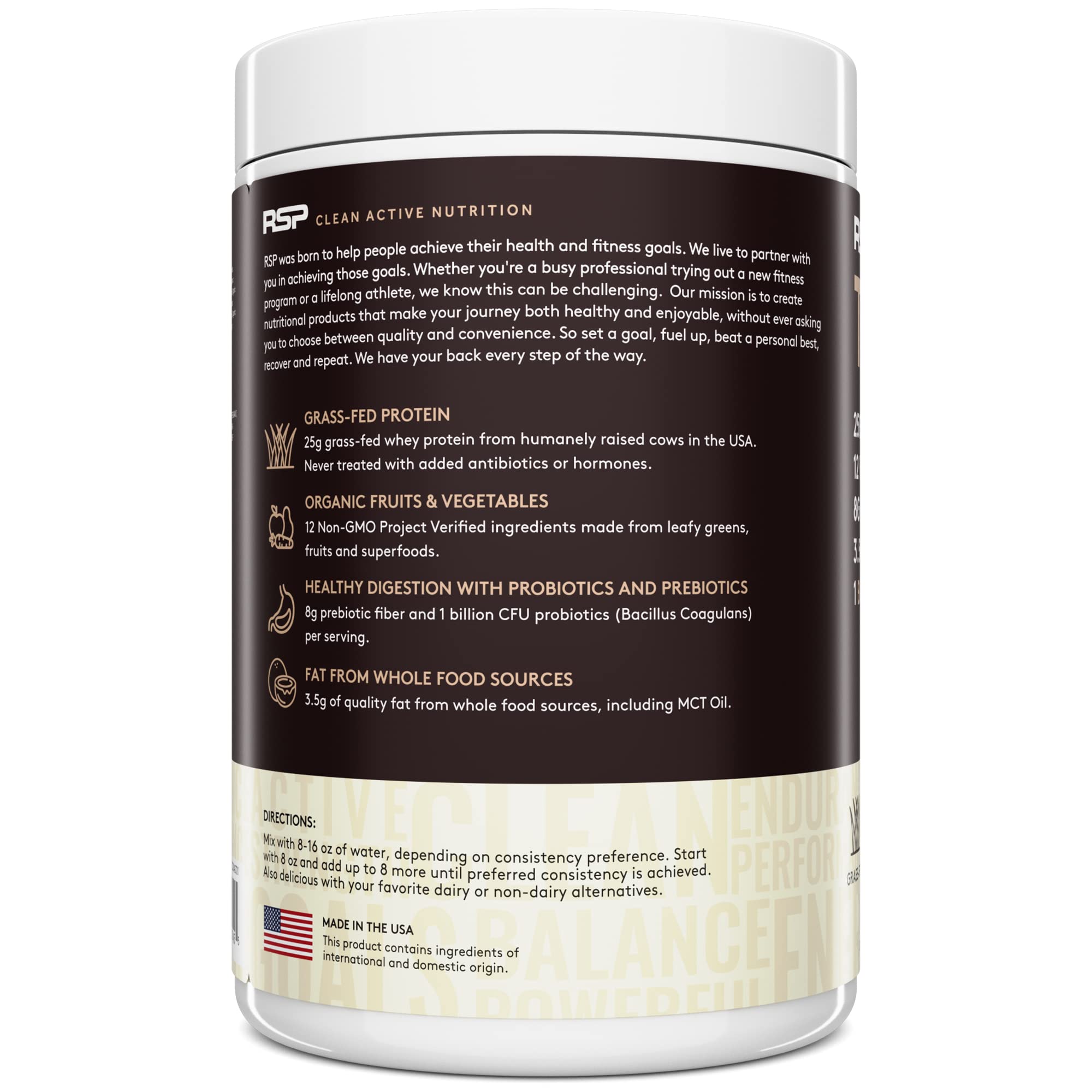 TrueFit Meal Replacement Shake Protein Powder, Grass Fed Whey + Organic Fruits RSP NUTRITION Au supplements