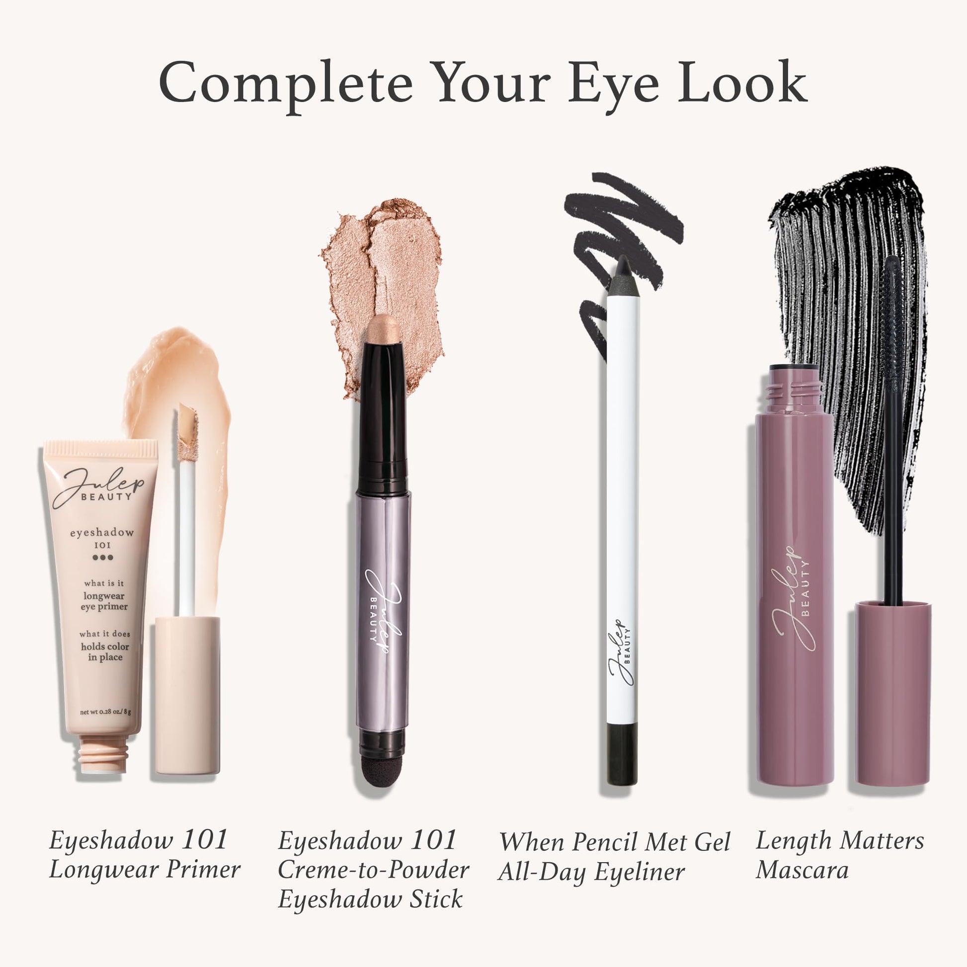 Julep Eyeshadow 101 Crème-to-Powder Waterproof Eyeshadow Stick Duo – Long-Lasting, Crease-Proof, Easy Apply with Built-in Smudger - Desert & Champagne Julep Au supplements