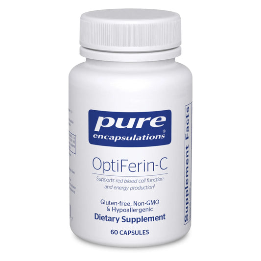 Pure Encapsulations OptiFerin-C - for Red Blood Cells & Energy - Iron Absorption Support - Energy Supplement* - Vitamin C Enriched - Gluten Free & Non-GMO - 60 Capsules Pure EncapsulationsAU supplements