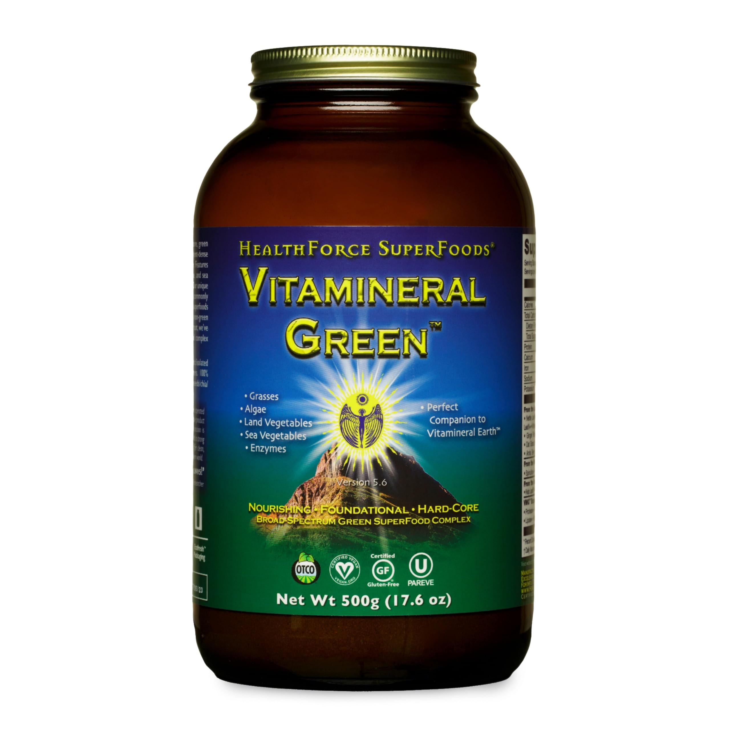 HEALTHFORCE SUPERFOODS Vitamineral Green - Mineral Supplement for Immune & Thyroid Support - Green Powder Supplement with Ingredients from The Land - Gluten-Free & Vegan - 500 Grams HEALTHFORCE SUPERFOODS Au supplements