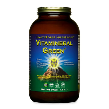 HEALTHFORCE SUPERFOODS Vitamineral Green - Mineral Supplement for Immune & Thyroid Support - Green Powder Supplement with Ingredients from The Land - Gluten-Free & Vegan - 500 Grams HEALTHFORCE SUPERFOODS Au supplements