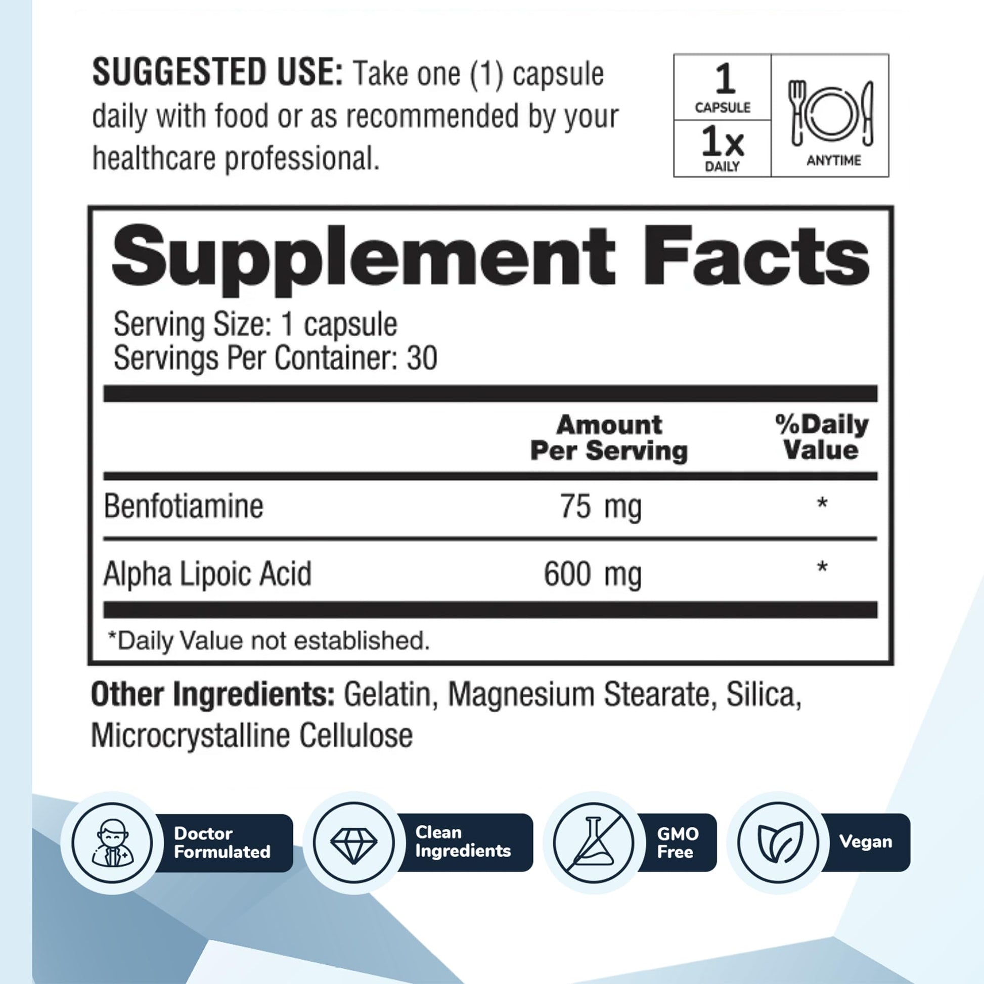 Nervala - Alpha Lipoic Acid 600mg - ALA Supplement Antioxidant for Nerve, Energy & Circulation Support- Extra Strength with Benfotiamine - Made in USA, Lab Tested - 30 Capsules, 1 Month Supply Barton Nutrition Au supplements