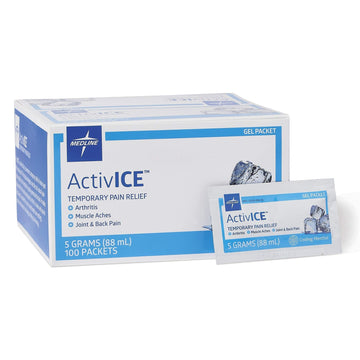 Medline ActivICE Topical Pain Reliever Gel, Great for Arthritis, Muscle Aches and Back Injuries, 5 grams - 100 Packs Medline Au supplements