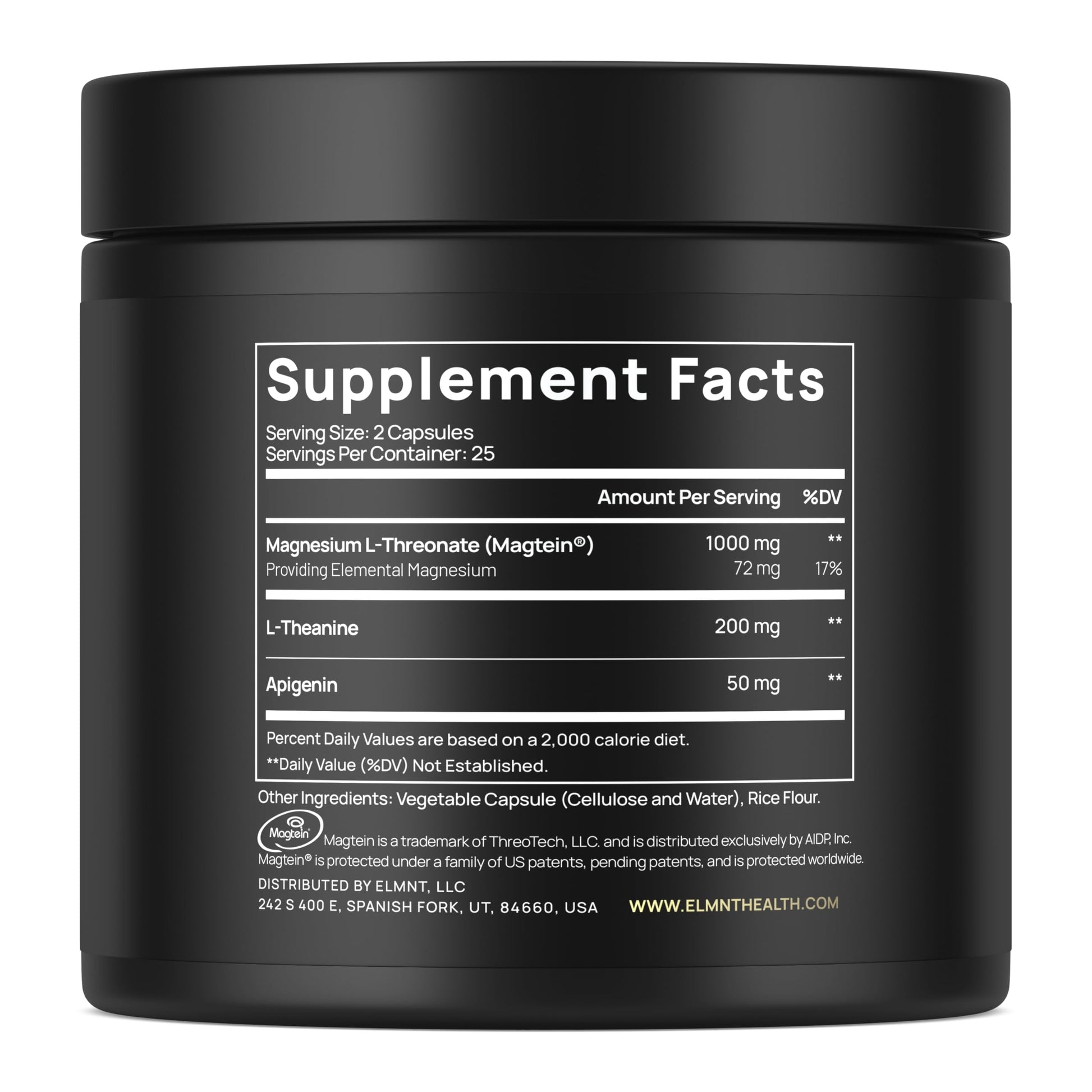 Triple Sleep Magnesium L-Threonate w. Apigenin, Theanine & Magtein Magnesium L Threonate - High Absorption Magnesium Supplement Capsules for Men and Women Magnesium Powder Pills TERRA ELMNT Au supplements