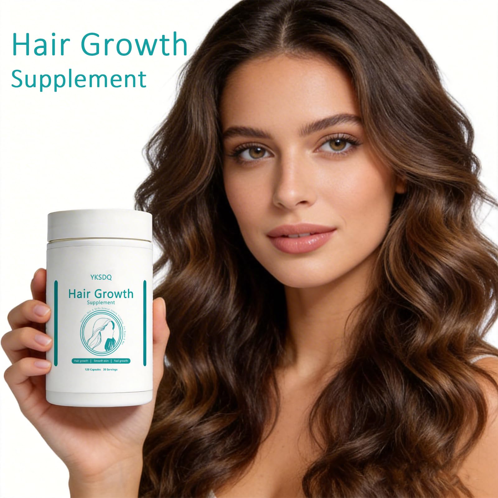 Hair Growth Biotin 10000mcg Supplement with Vitamins A C D E & Calcium - 30-in-1 Formula for Hair & Nails Support, for Women & Men, 30 Servings (1) WOJJ Au supplements