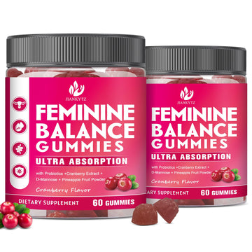 JIANKYTZ (2 Pack) Sugar Free Premium Feminine Balance Gummies for Women - Vaginal Health, Antioxidant, Digestive Health, PH Balance Support, Vaginal Probiotics for Women Gummies, Max Absorption JIANKYTZ Au supplements