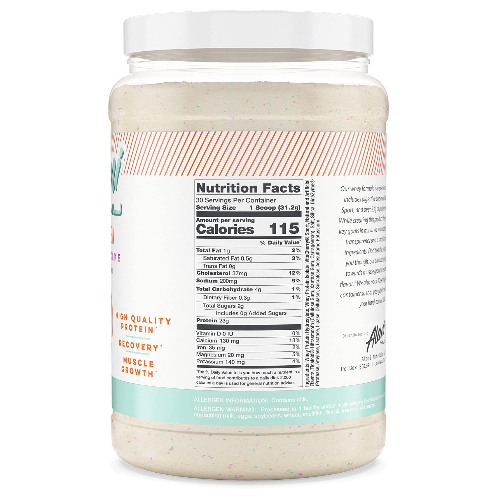 Alani Nu Whey Protein Powder Confetti Cake | 23g Protein with Low Sugar & Digestive Enzymes Alani Nu Au supplements