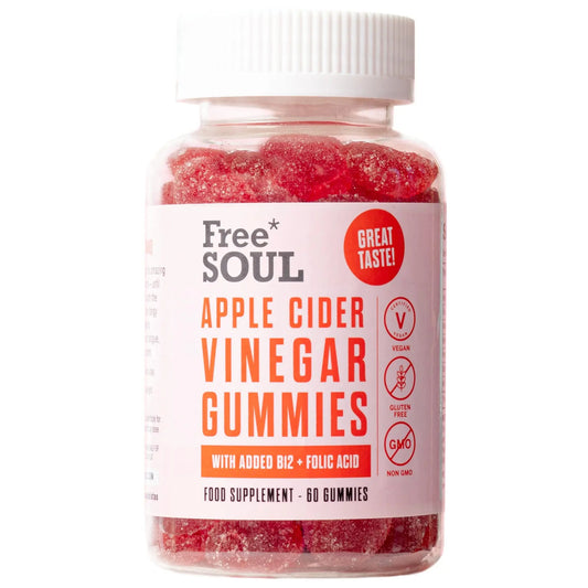Apple Cider Vinegar Gummies with The Mother 1000mg Enhanced with Vitamin B12 & Folic Free SoulAU supplements