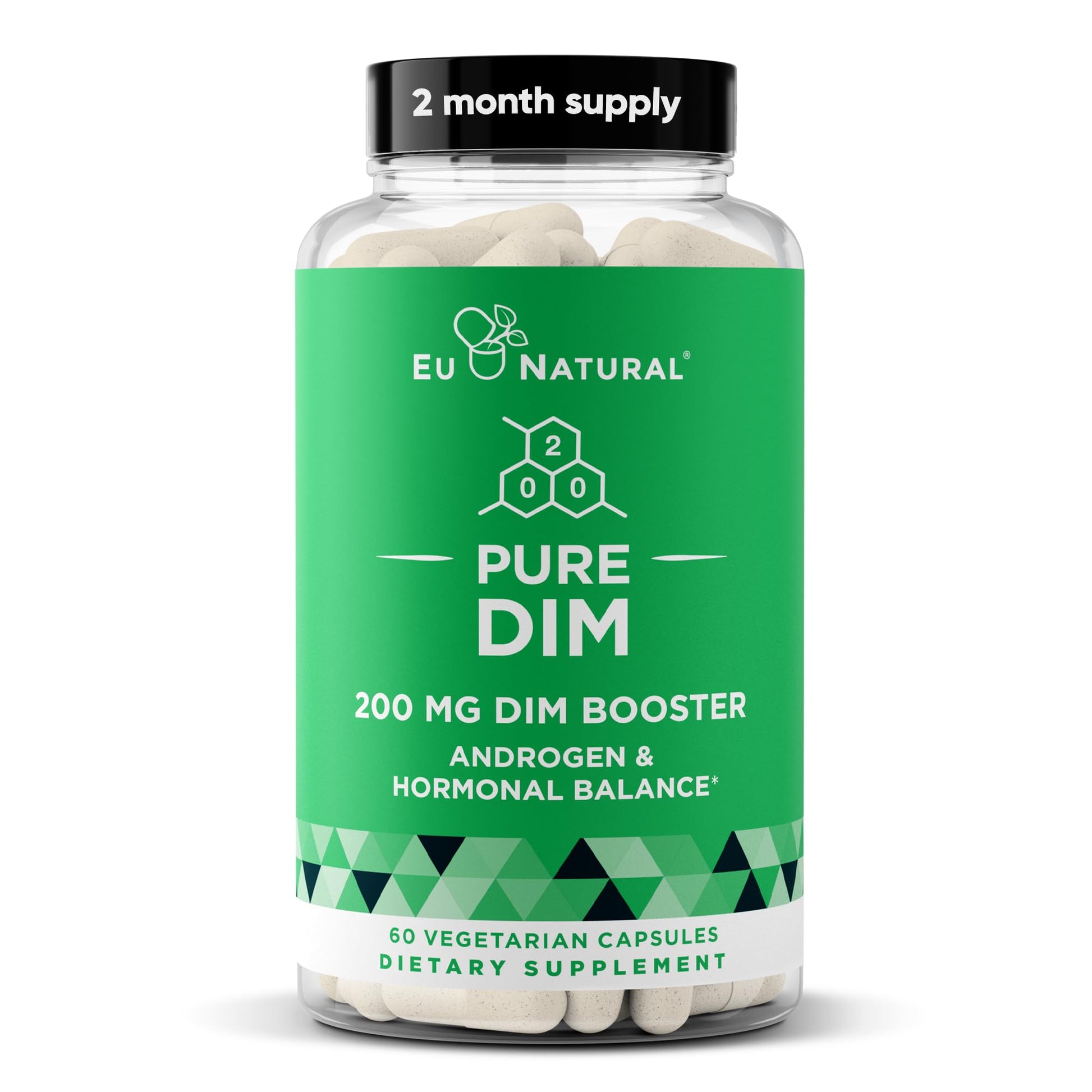 DIM Supplement Pure 200 Mg for Women or Men – Estrogen Hormone Balance Supplement for Energy, Fatigue, Stress, Menopause, Hot Flashes – Enhanced Bioavailability BioPerine – 60 Vegan Soft Capsules Eu Natural Au supplements