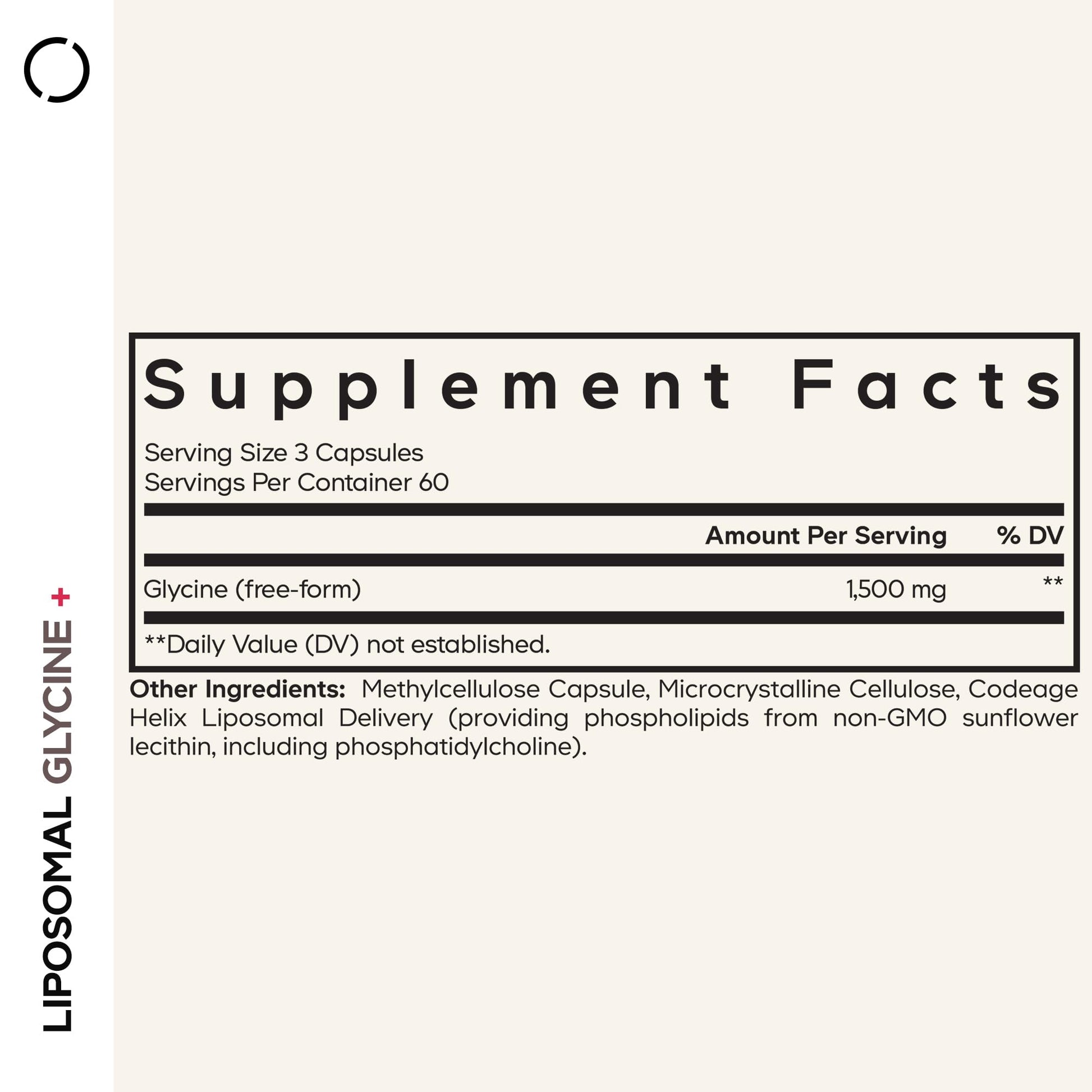 Codeage Liposomal Glycine+ Supplement - Free-Form Glycine 1,500 mg with Liposomal Delivery - 2-Month Supply - Amino Acid Capsules - Protein Support - Glycine Vitamins - 180 Capsules Codeage Au supplements