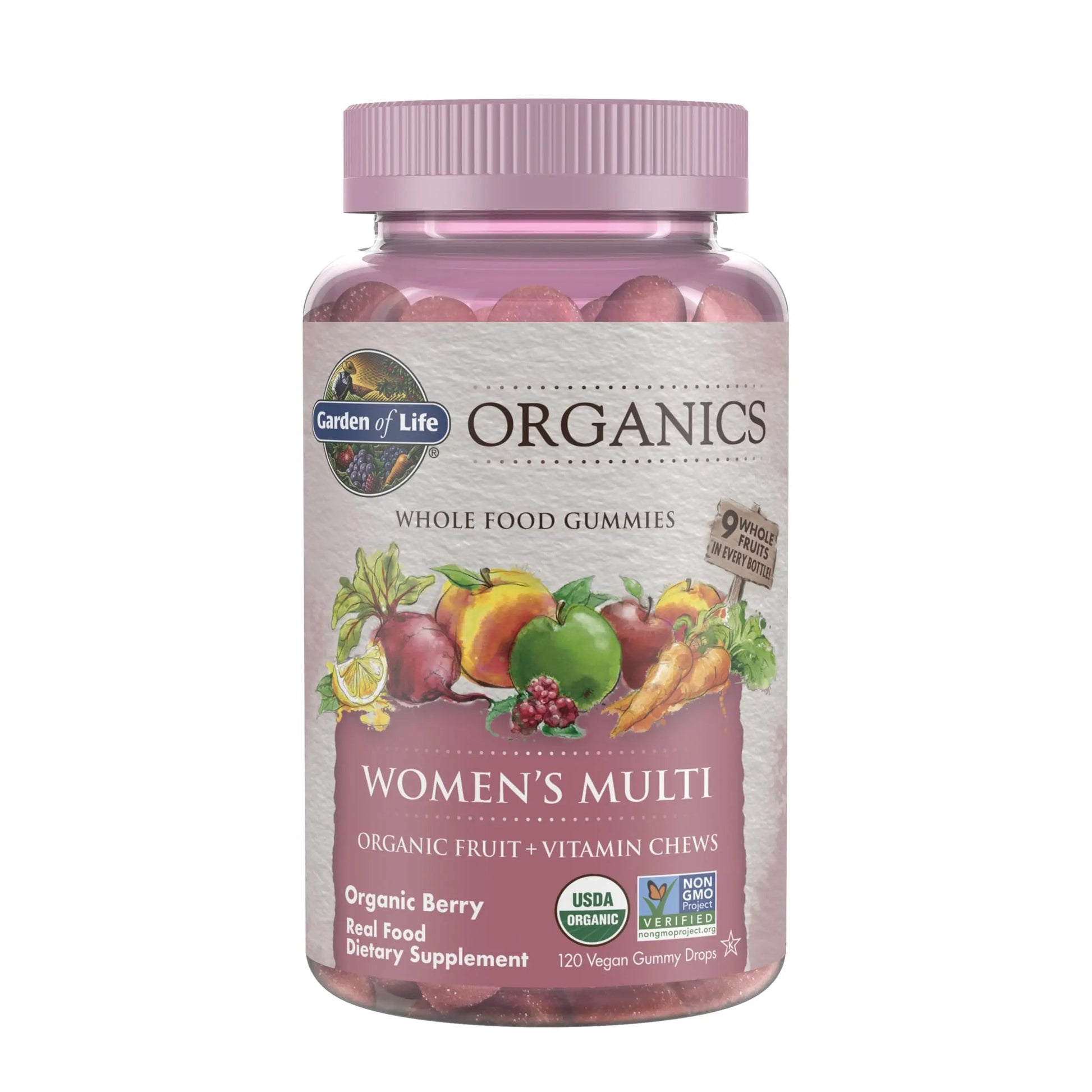 Garden of Life Organics Women's Gummy Vitamins - Berry - Certified Organic, Non-GMO, Vegan, Kosher Complete Multi Garden of Life Au supplements