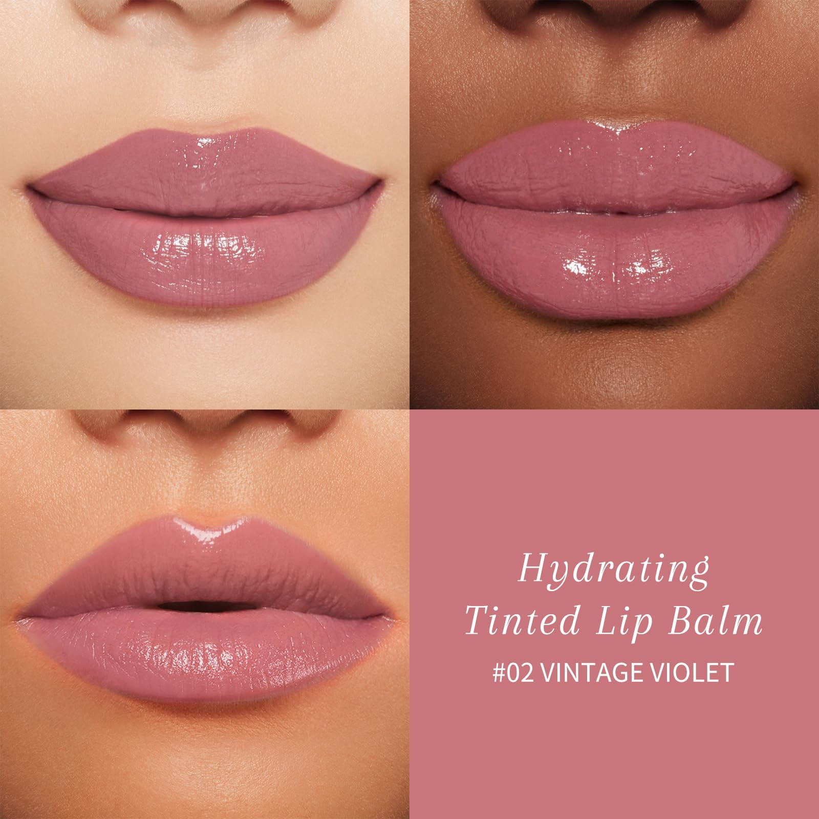 bayfree Tinted Lip Balm Plumper, Glossy, Pump Lips, Lightweight, Moisturize & Tint with Jojoba Seed Oil, Vegan Lipbalm Lip Care, Vintage Violet bayfree Au supplements