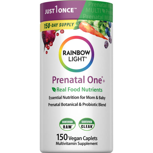 Rainbow Light Prenatal One Multivitamin Support from Conception to Postnatal, High Potency, Clinically Proven Absorption of Vitamin D, B2, Folate, Calcium Rainbow LightUS supplements