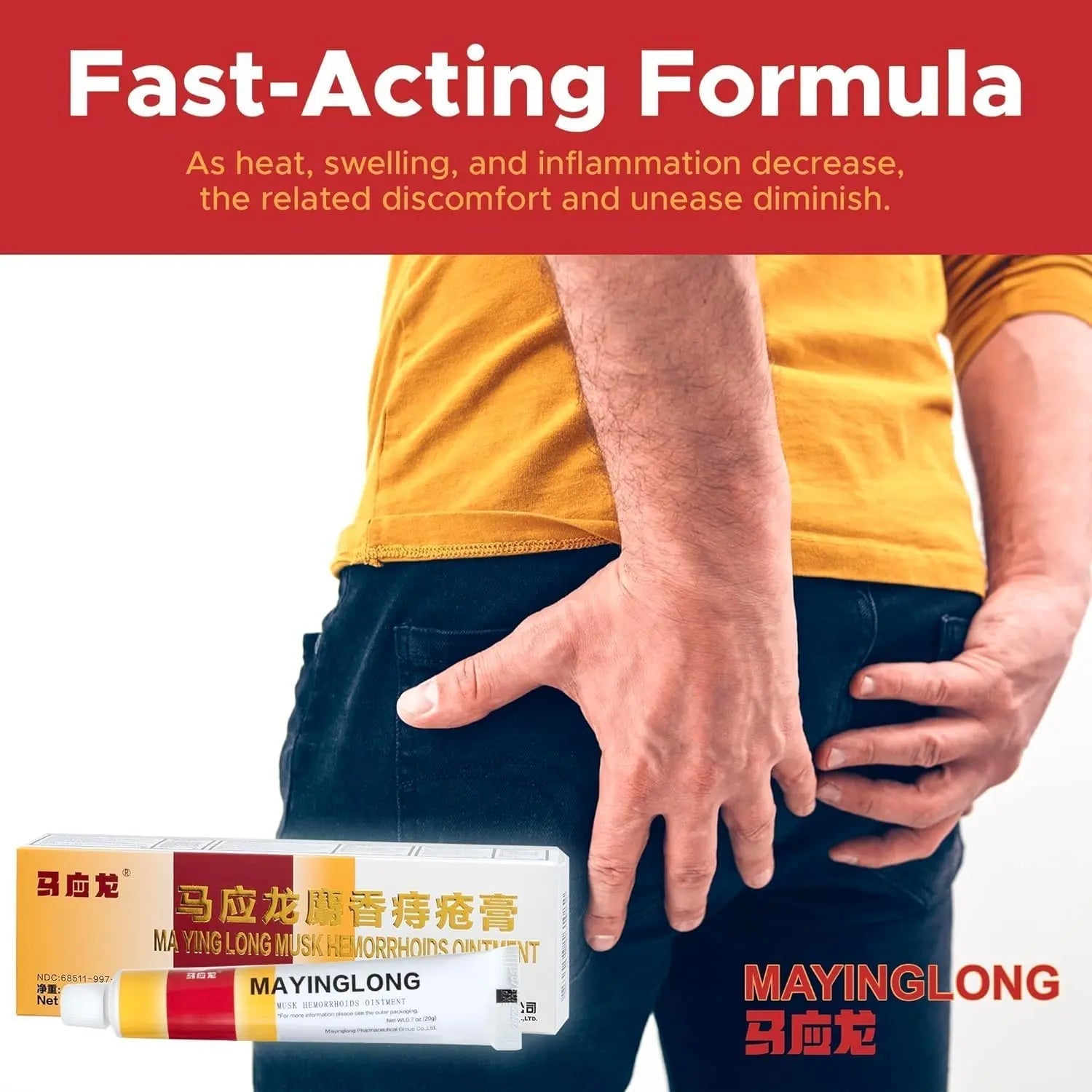 Mayinglong Musk Hemorrhoids Ointment - (20 Grams) Maximum Strength Formula for Hemorrhoidal Fast Relief, Soothes Itching, Burning & Discomfort - Fast-Acting Relief (0.71 oz Tube) Mayinglong Au supplements