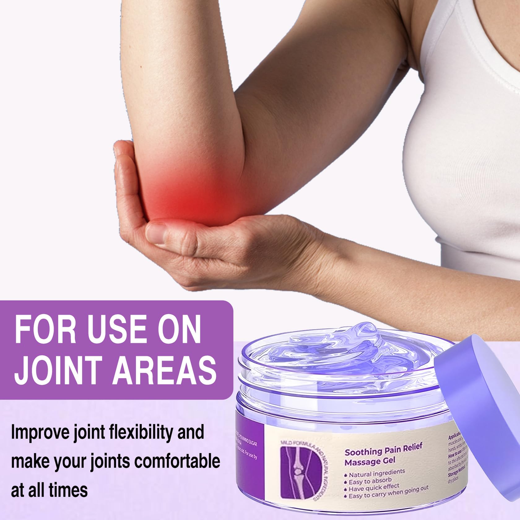 2 PCS Joint Gel Purple Gel，Soothing Pain Relief Massage Cream，Full-Body Joint Effective Soothes for Knees, Lumbar, Hands, Neck and Shoulders PERVALA Au supplements