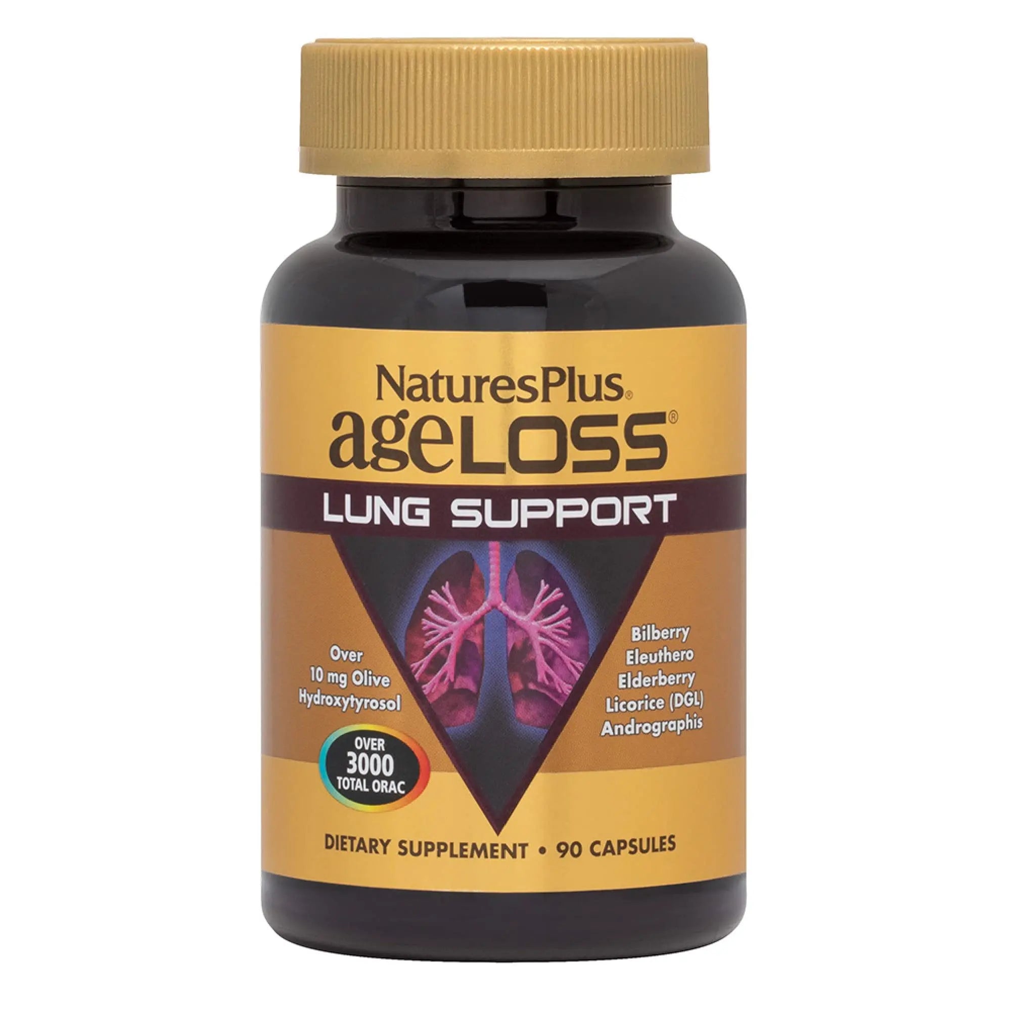 NaturesPlus AgeLoss Lung Support - 90 Capsules - Vegetarian, Gluten Free - 30 Servings NaturesPlus Au supplements