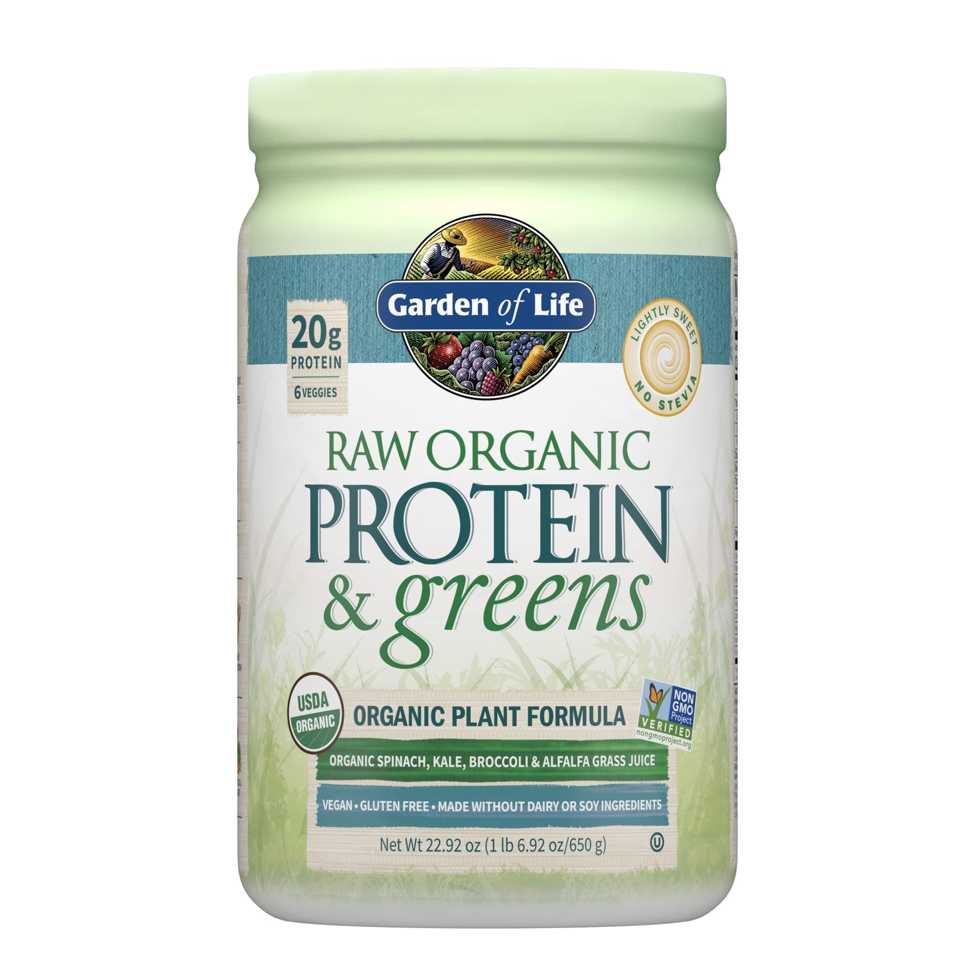 Garden of Life Raw Organic Protein & Greens Lightly Sweet, Vegan Protein Powder Garden of Life Au supplements
