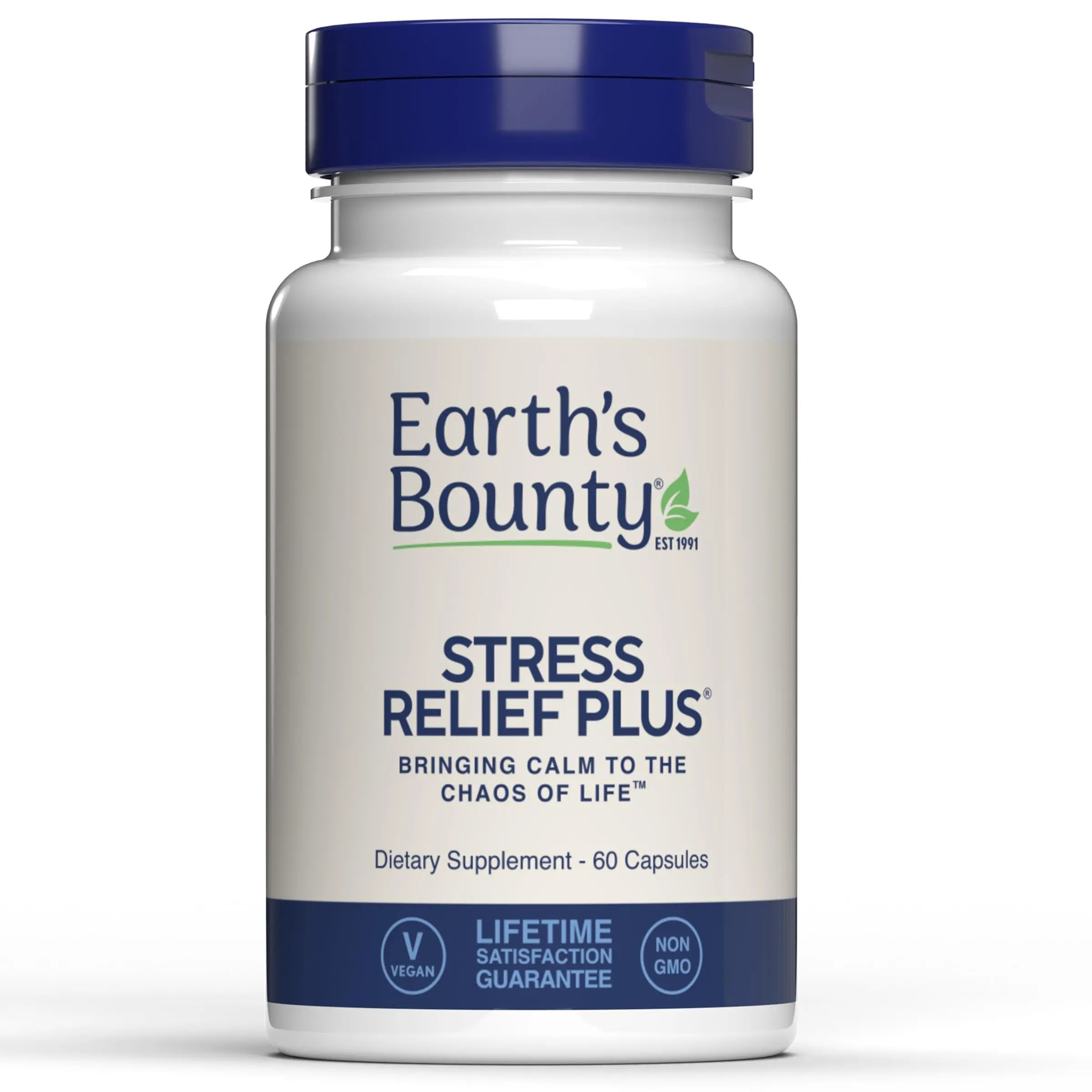 Earth's Bounty - Stress Relief Plus - 60 Vegetarian Capsules - All Natural Formula - Stress Support & Mood Enhancing Supplement Earth's Bounty Au supplements