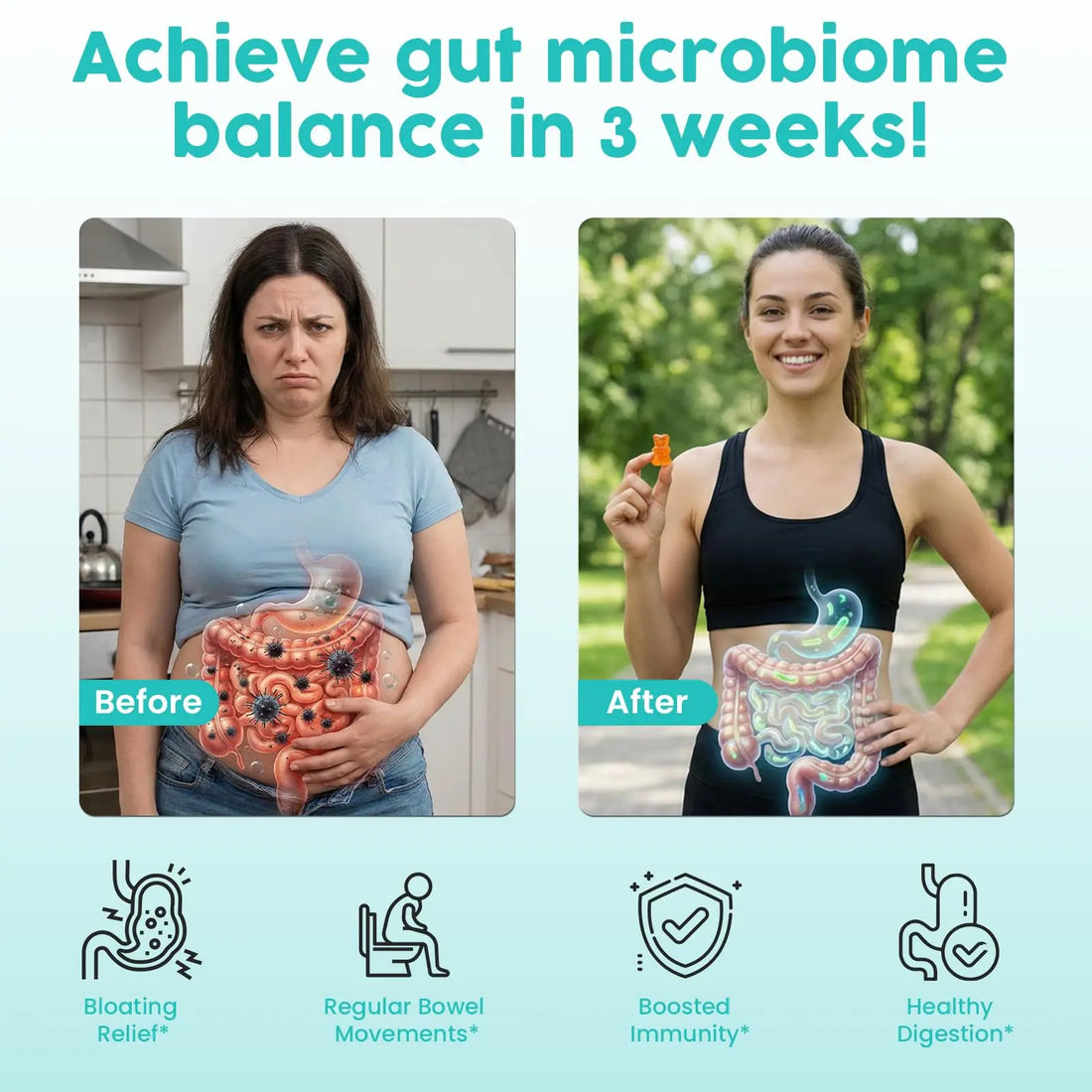(180 Count) Probiotic Gummies, 19 in 1 Prebiotics Postbiotic Probiotic Gummies, 100 Billion CFU Probiotics for Women Men, Complete Immune, Gut & Digestive Support*, Sugar Free, Vegan Hanliste uk supplements