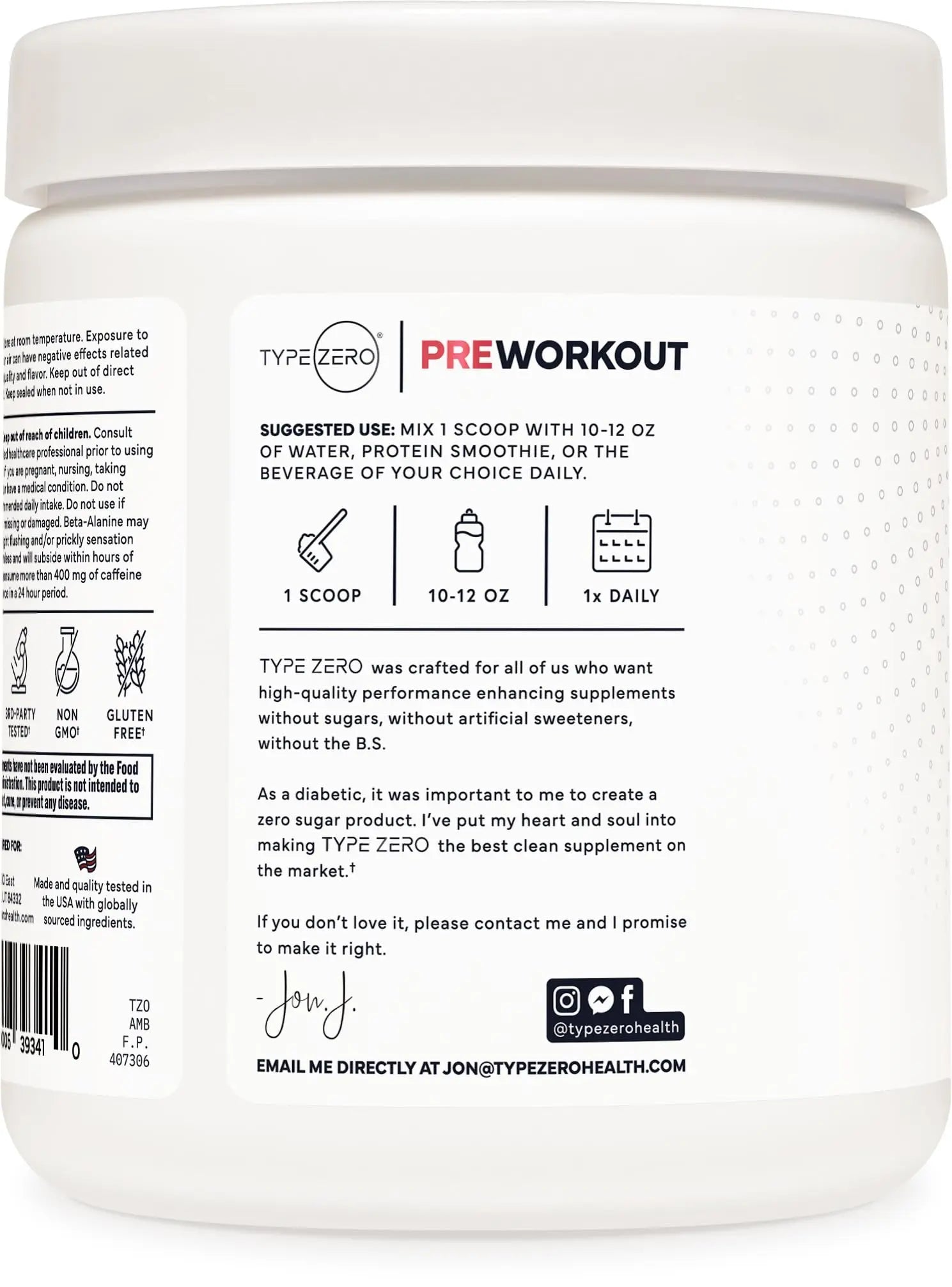 Type Zero AminoBurn (Watermelon Flavored) - Vegan Amino Acids BCAA Drink Sugar-Free Energy Drink Powder & Amino Acids Supplement - Natural Energy Type Zero Au supplements