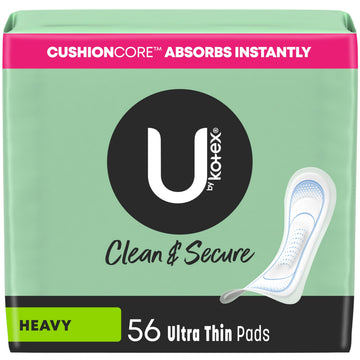 U by Kotex Clean & Secure Ultra Thin Pads, Heavy Absorbency, 56 Count (Packaging May Vary) U by Kotex Au supplements