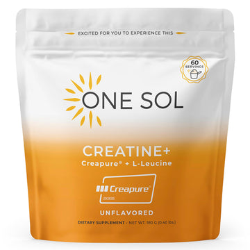 One Sol Creatine for Women, All Natural Women’s Creatine Powder w Creapure & Leucine, Increase Lean Muscle Mass, Reduce Recovery Time, Promotes Brain & Bone Health (Unflavored, 60 Servings) One Sol Au supplements