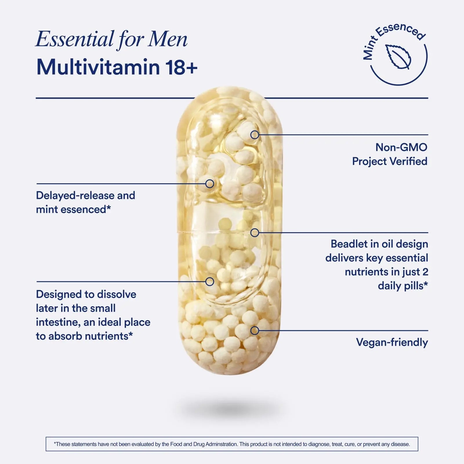 Ritual Multivitamin for Men 18+ with Zinc, Vitamin A and D3 for Immune Function Support*, Omega-3 DHA, B12, K2 Ritual Au supplements