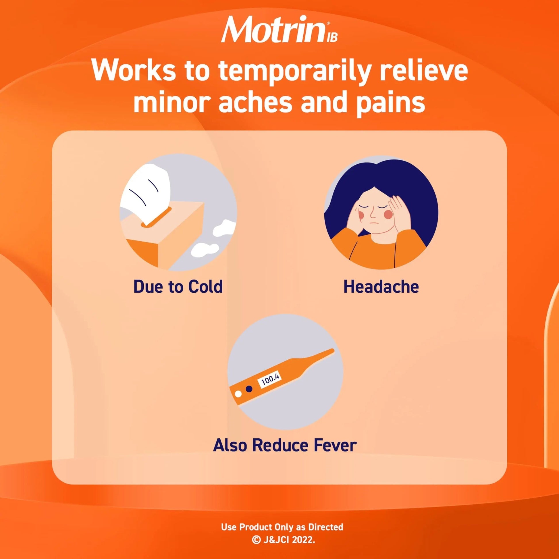 Motrin IB, Ibuprofen 200mg Tablets, Pain Reliever & Fever Reducer for Muscular Aches, Headache, Backache, Menstrual Cramps & Minor Arthritis Pain, NSAID, 100 Ct Motrin Au supplements