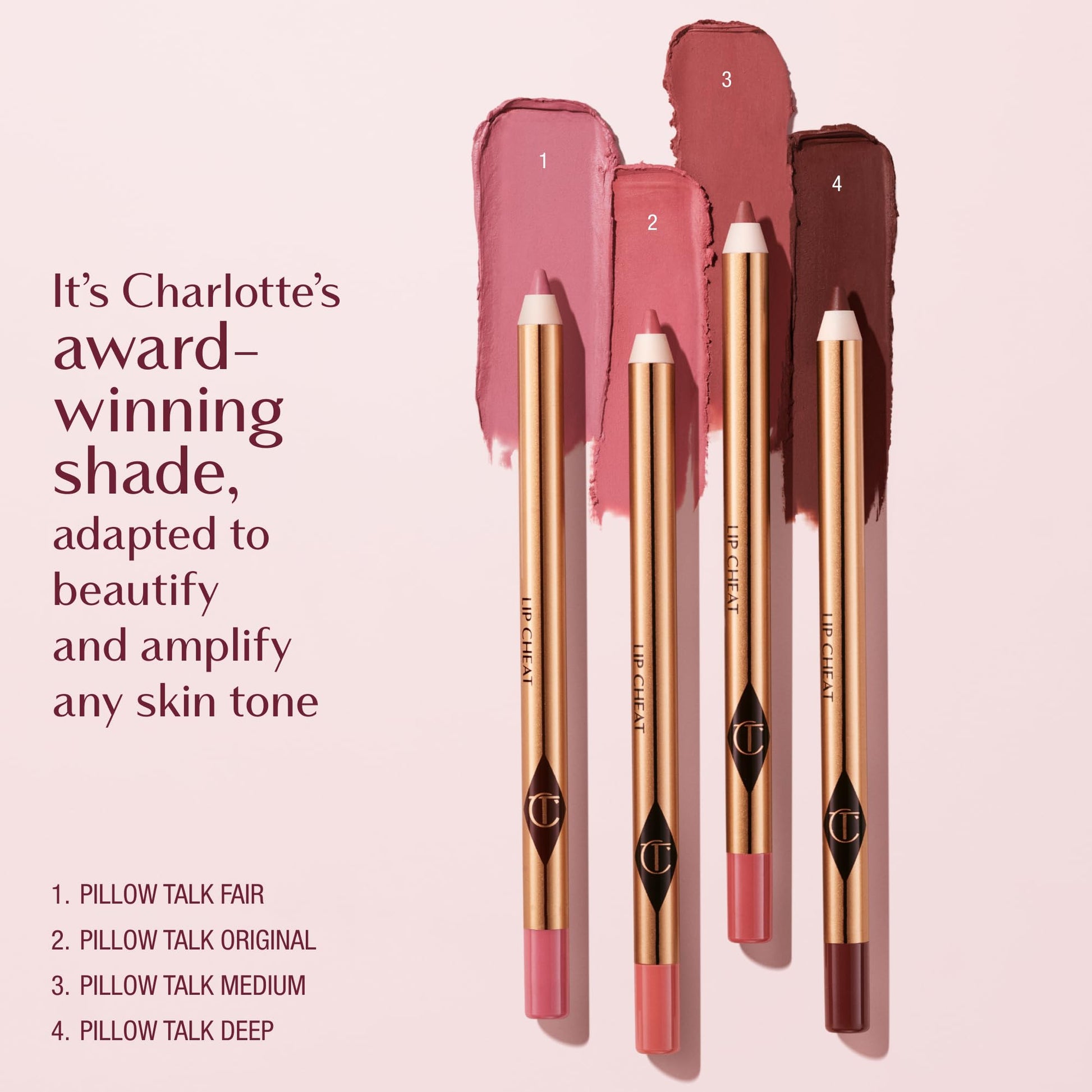 Charlotte Tilbury Lip Cheat Lip Liner Pencil - Gives Lips a Fuller-Looking, Defined Pout - Enriched with Jojoba Oil & Hyaluronic Acid - Waterproof, Smudge-Proof & Transfer-Proof - Pillow Talk Medium Charlotte Tilbury Au supplements