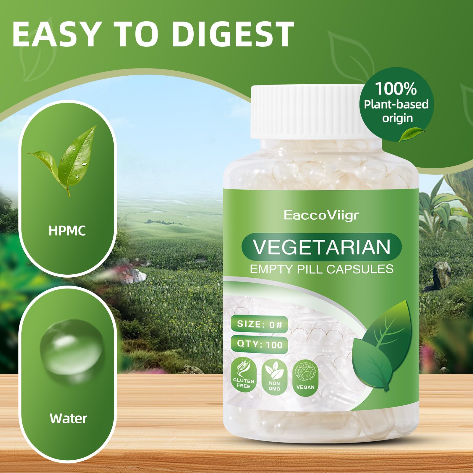 EaccoViigr Size 0 Empty Capsules - 500 Count Clear Empty Pill Capsules with Capsule Filling Kit, Fillable Vegan Vegetarian Capsule Empty for Vitamins, Easy for DIY Supplements EaccoViigr Au supplements