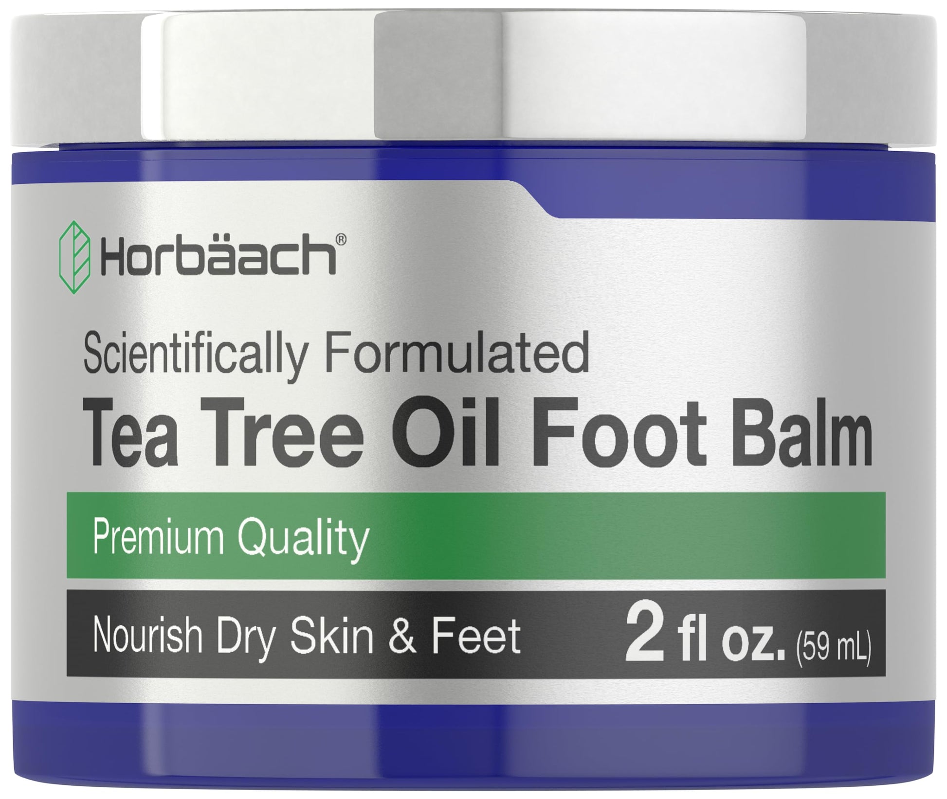 Tea Tree Oil Foot Balm | 2 oz | Moisturizes and Nourishes Dry Skin & Feet | Scientifically Horbäach Au supplements