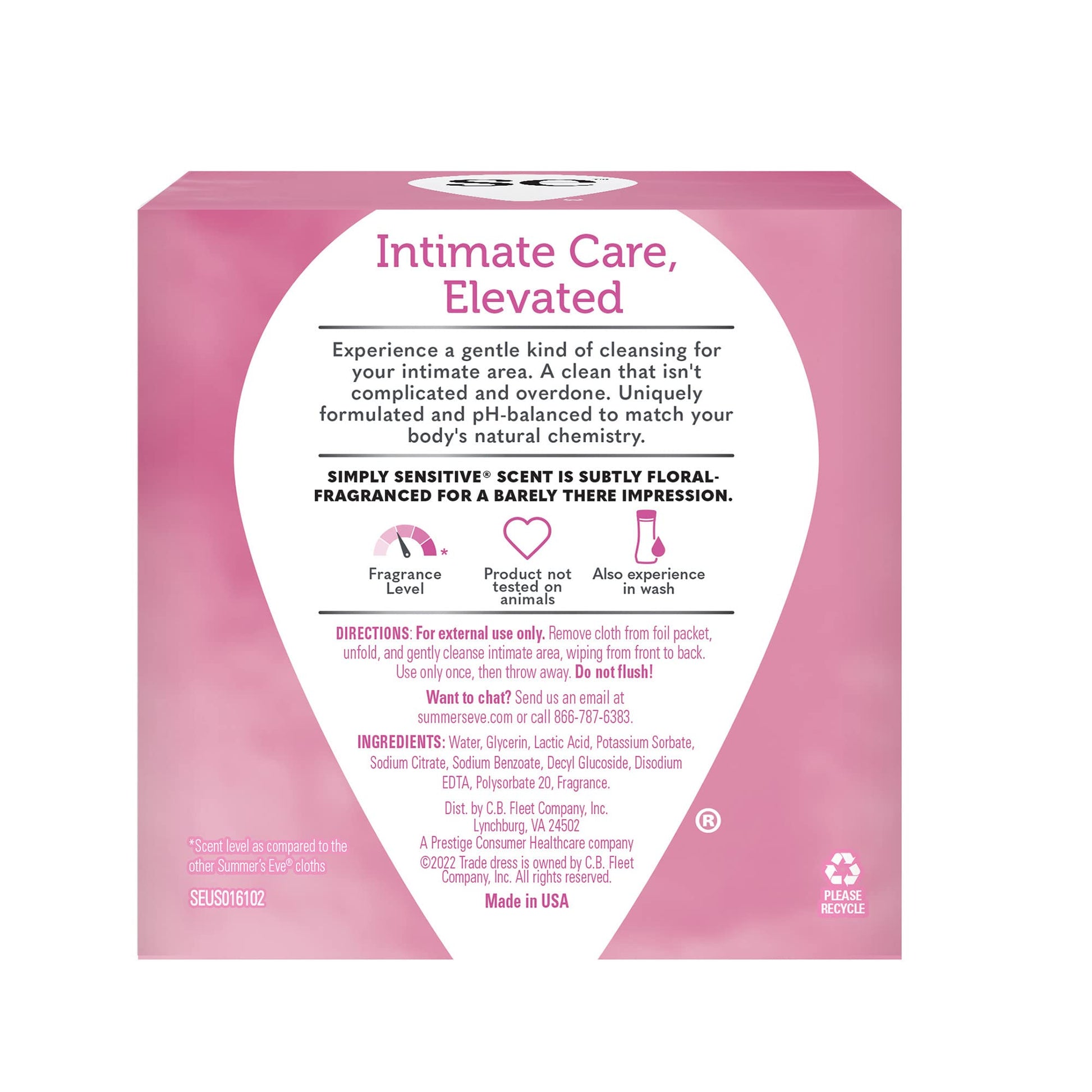 Summer's Eve Feminine Cleansing Wipes, Simply Sensitive, 16 Count, 3 Pack Summer's Eve Au supplements