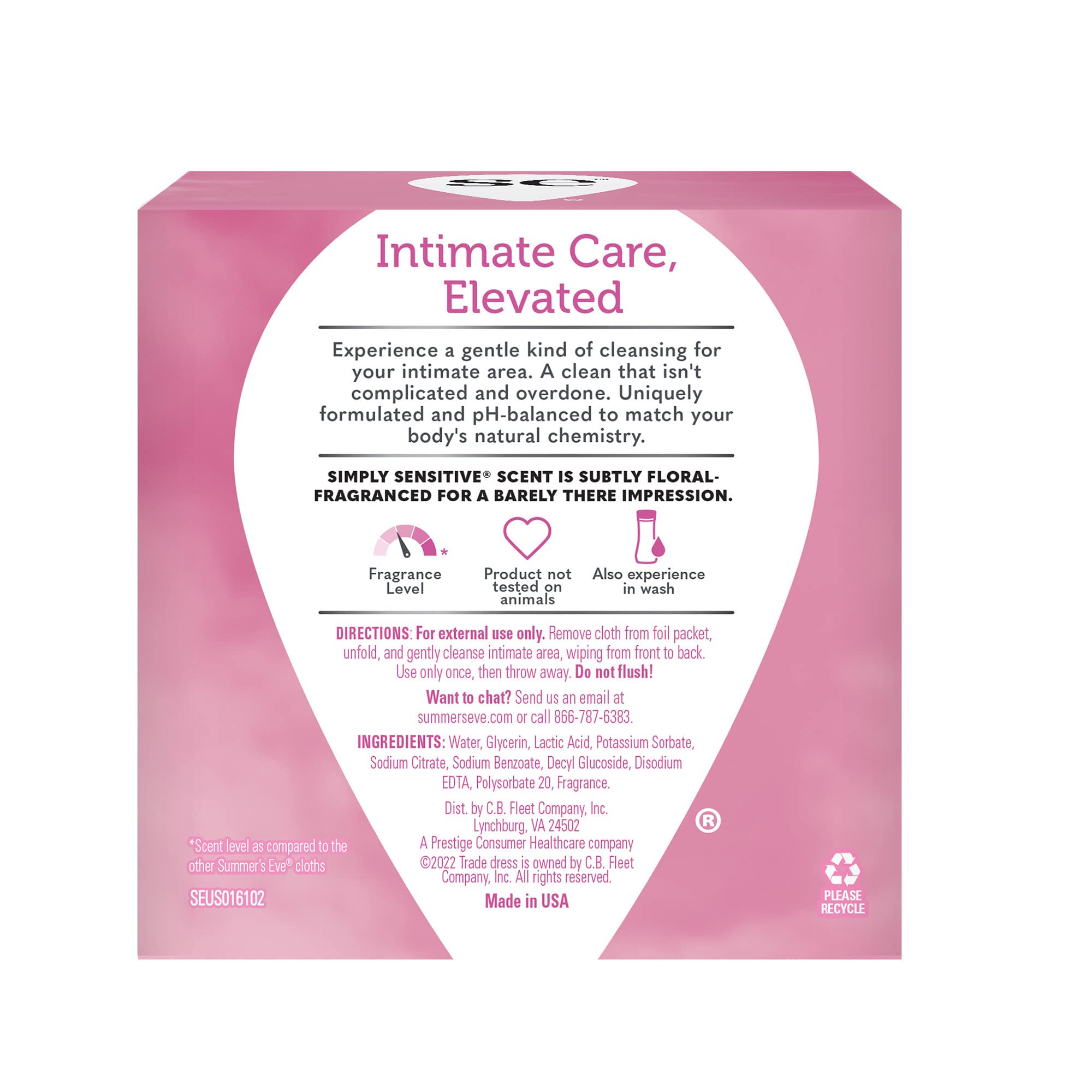 Summer's Eve Feminine Cleansing Wipes, Simply Sensitive, 16 Count, 3 Pack Summer's Eve Au supplements